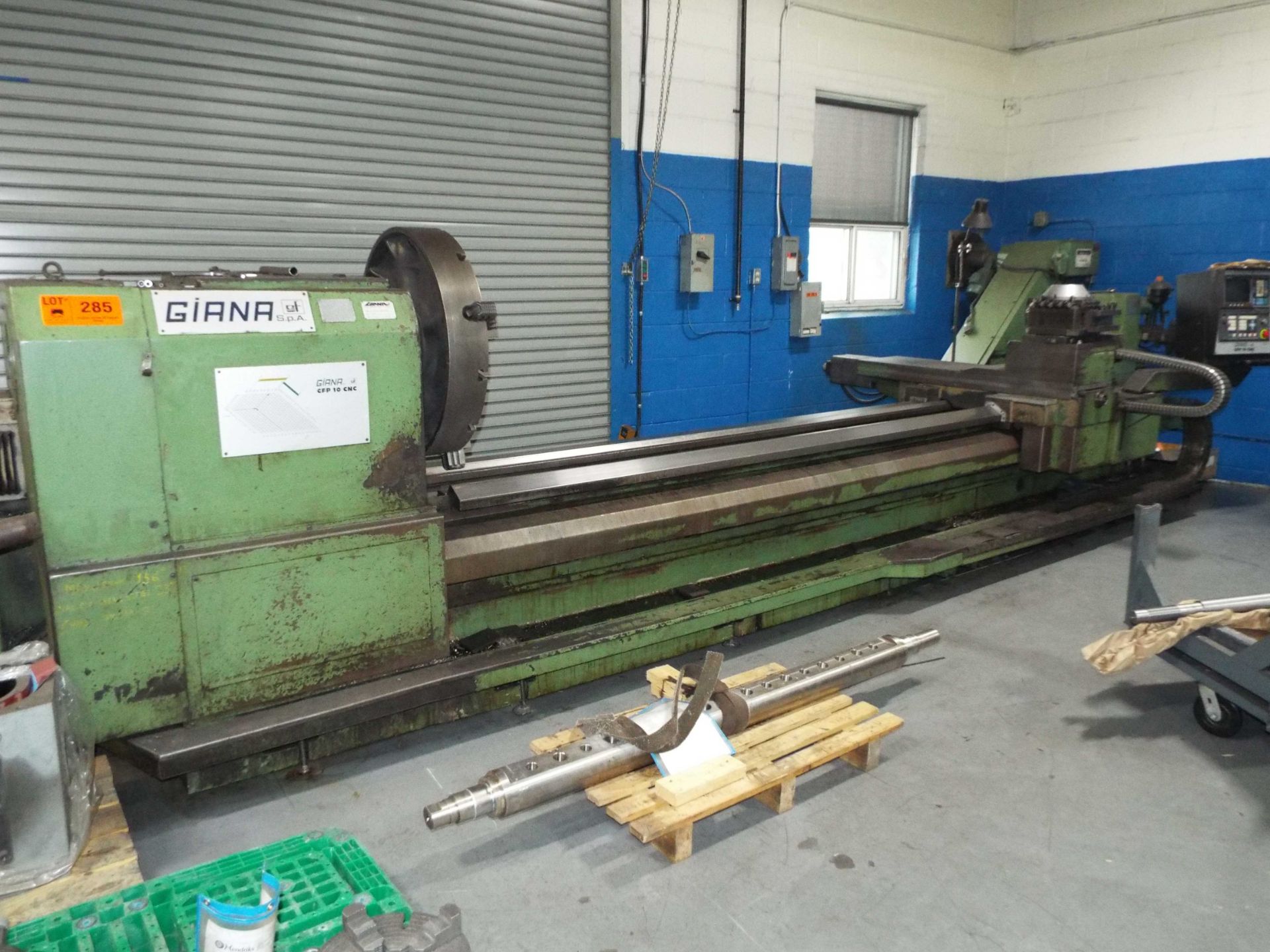 GIANA GFP 10 CNC LATHE WITH GE FANUC OT CNC CONTROL, 20" SWING OVER BED, 156" BETWEEN CENTERS, 4.75" - Image 2 of 11