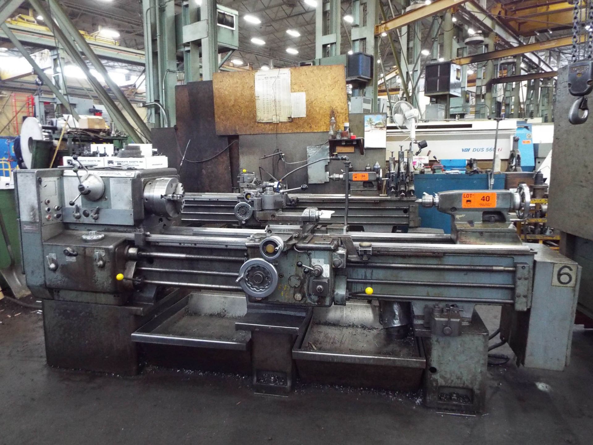 BOEHRINGER GOPPINGEN VDF LATHE WITH 21" SWING OVER BED, 64" DISTANCE BETWEEN CENTERS, 2.5" SPINDLE - Image 2 of 9
