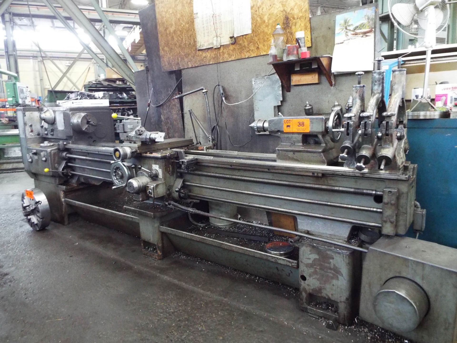 BOEHRINGER GOPPINGEN VDF GAP BED ENGINE LATHE WITH 21" SWING OVER BED, 108" DISTANCE BETWEEN