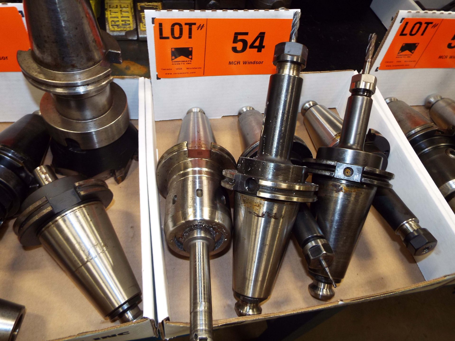 LOT/ (5) CAT 50 TAPER TOOL HOLDERS