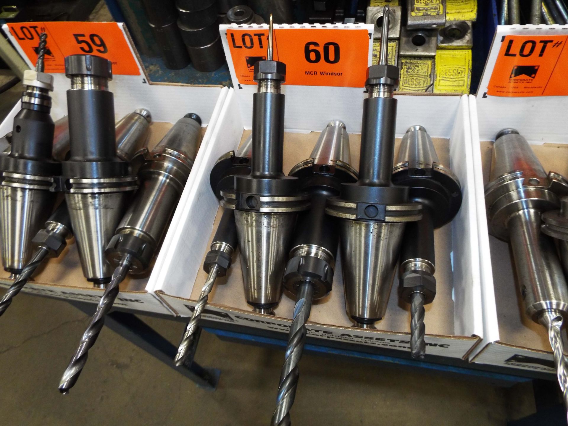 LOT/ (5) CAT 50 TAPER TOOL HOLDERS