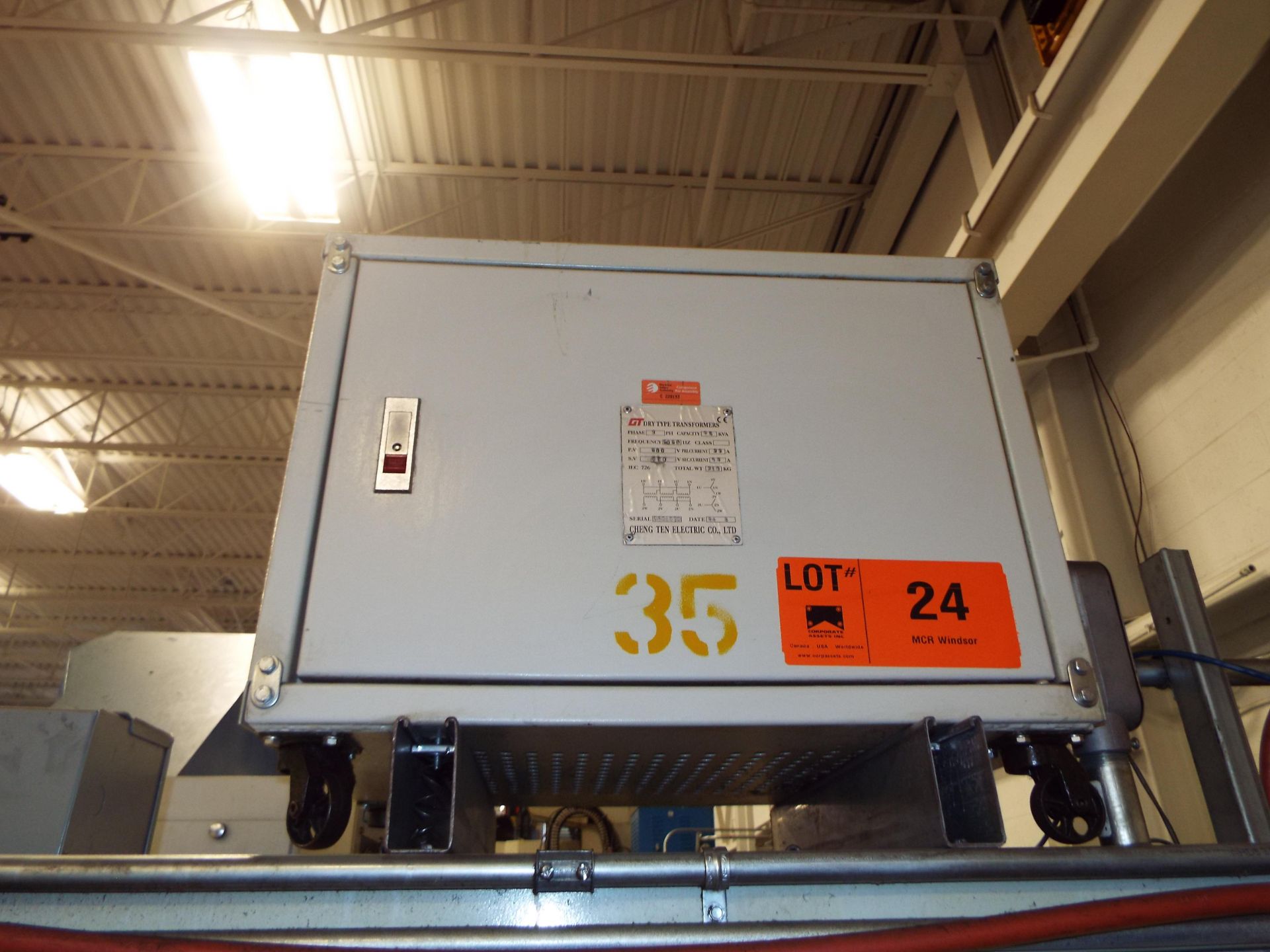 35KVA TRANSFORMER (CI) [RIGGING FEE FOR LOT #24 - $50 USD PLUS APPLICABLE TAXES]