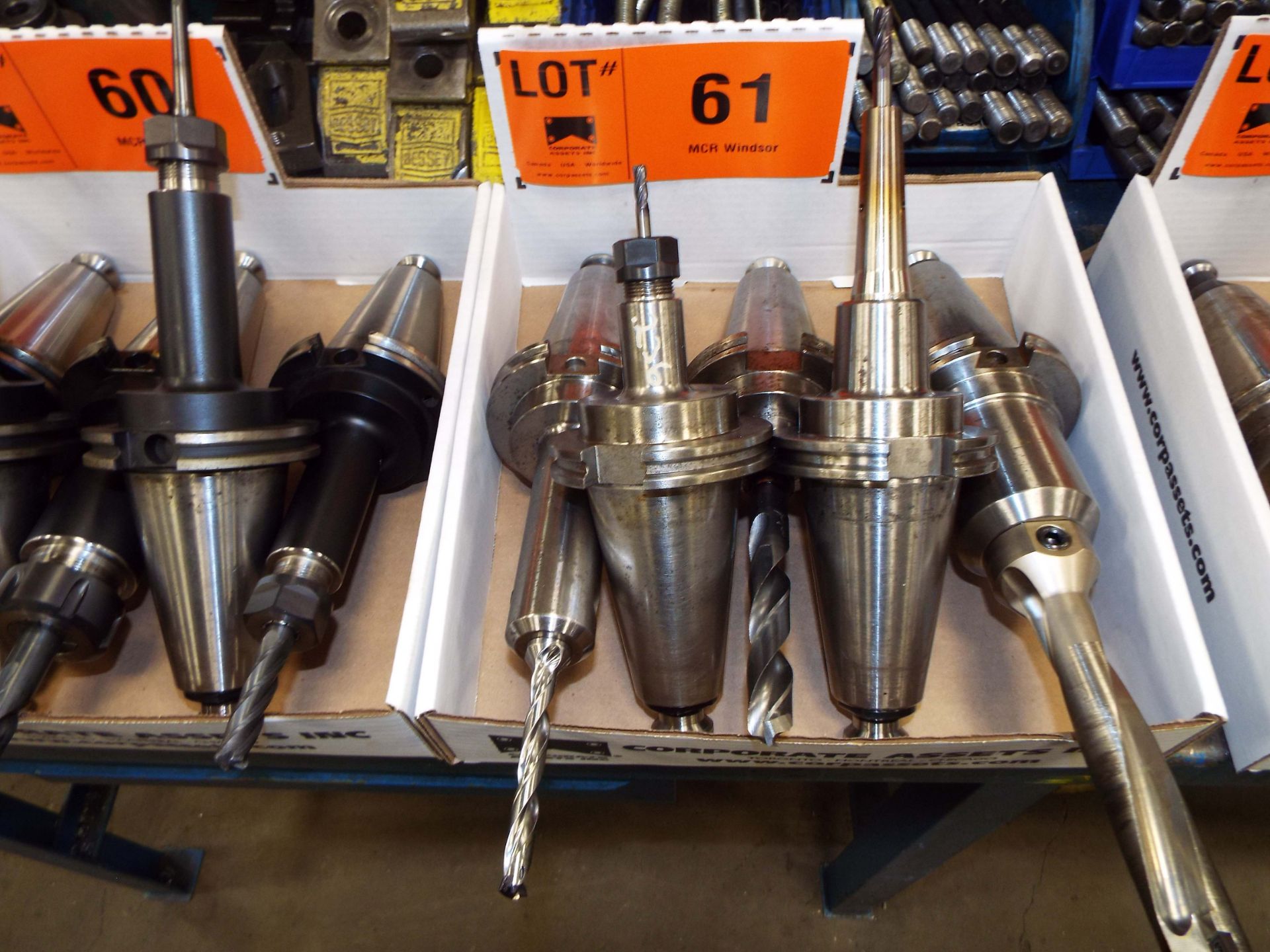 LOT/ (5) CAT 50 TAPER TOOL HOLDERS