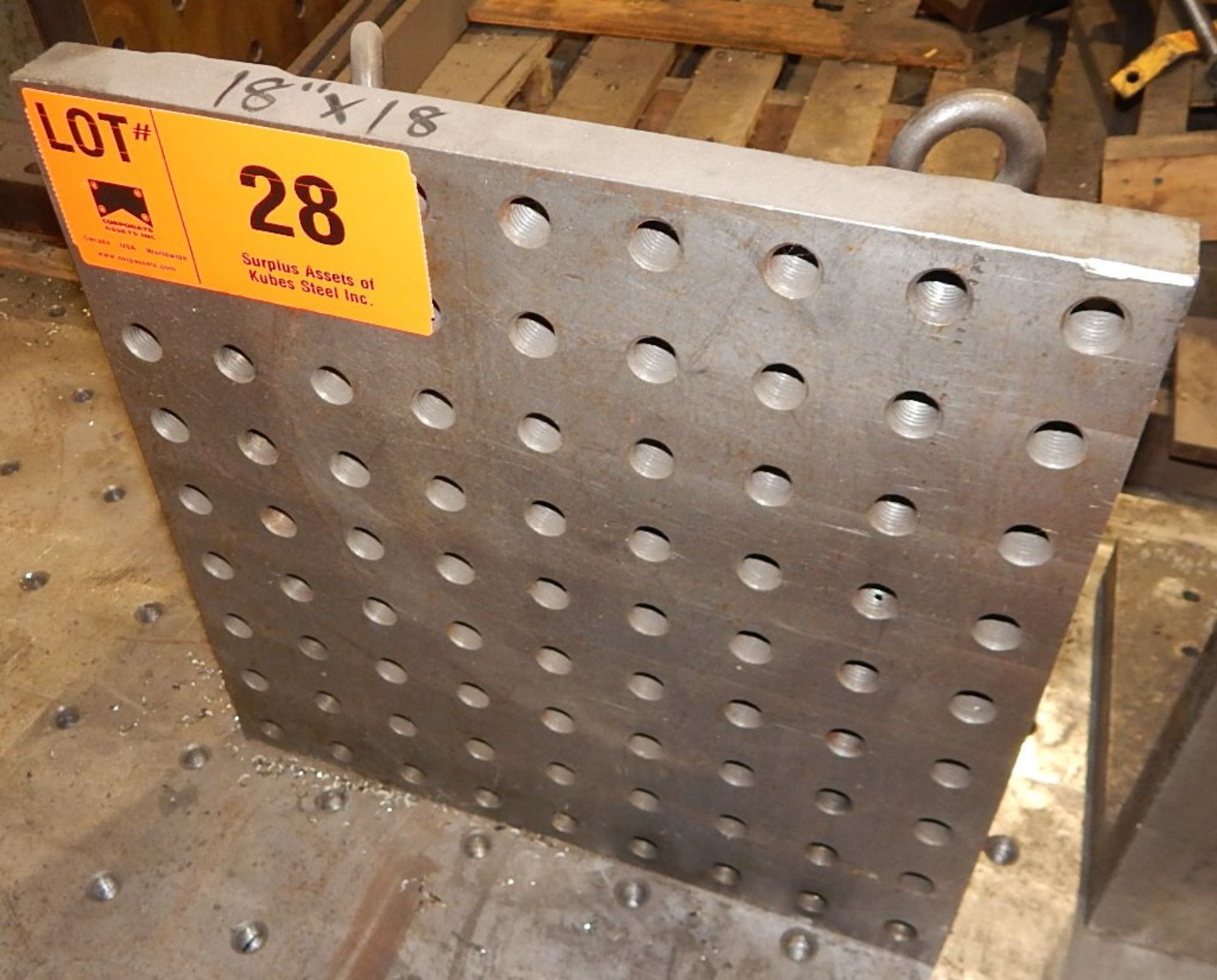 LOT/ (2) 18"X18" ANGLE PLATES