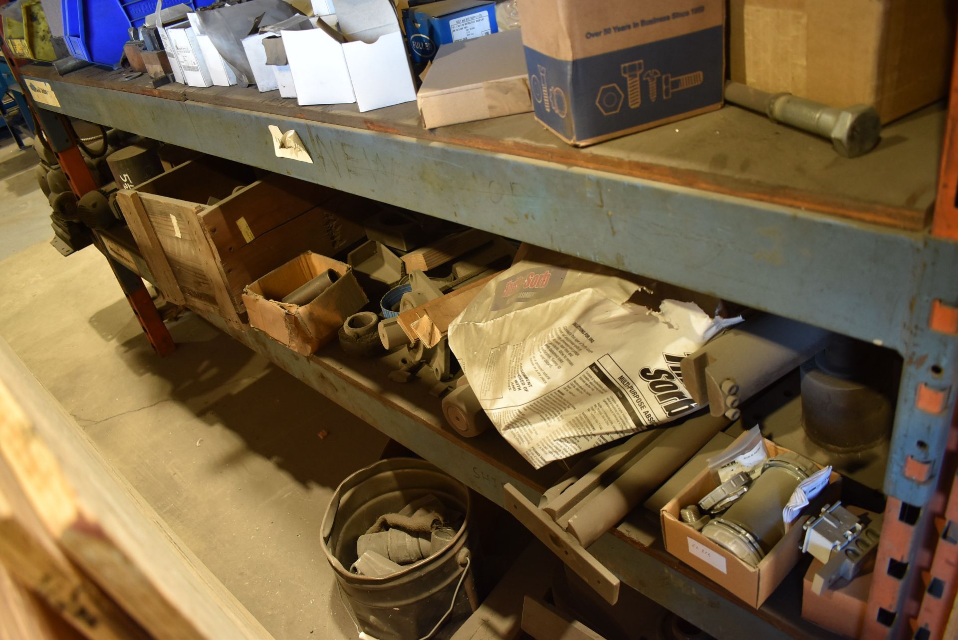 LOT/ STEEL RACK WITH CONTENTS - HARDWARE, TOOLING, SHOP SUPPLIES - Image 2 of 5