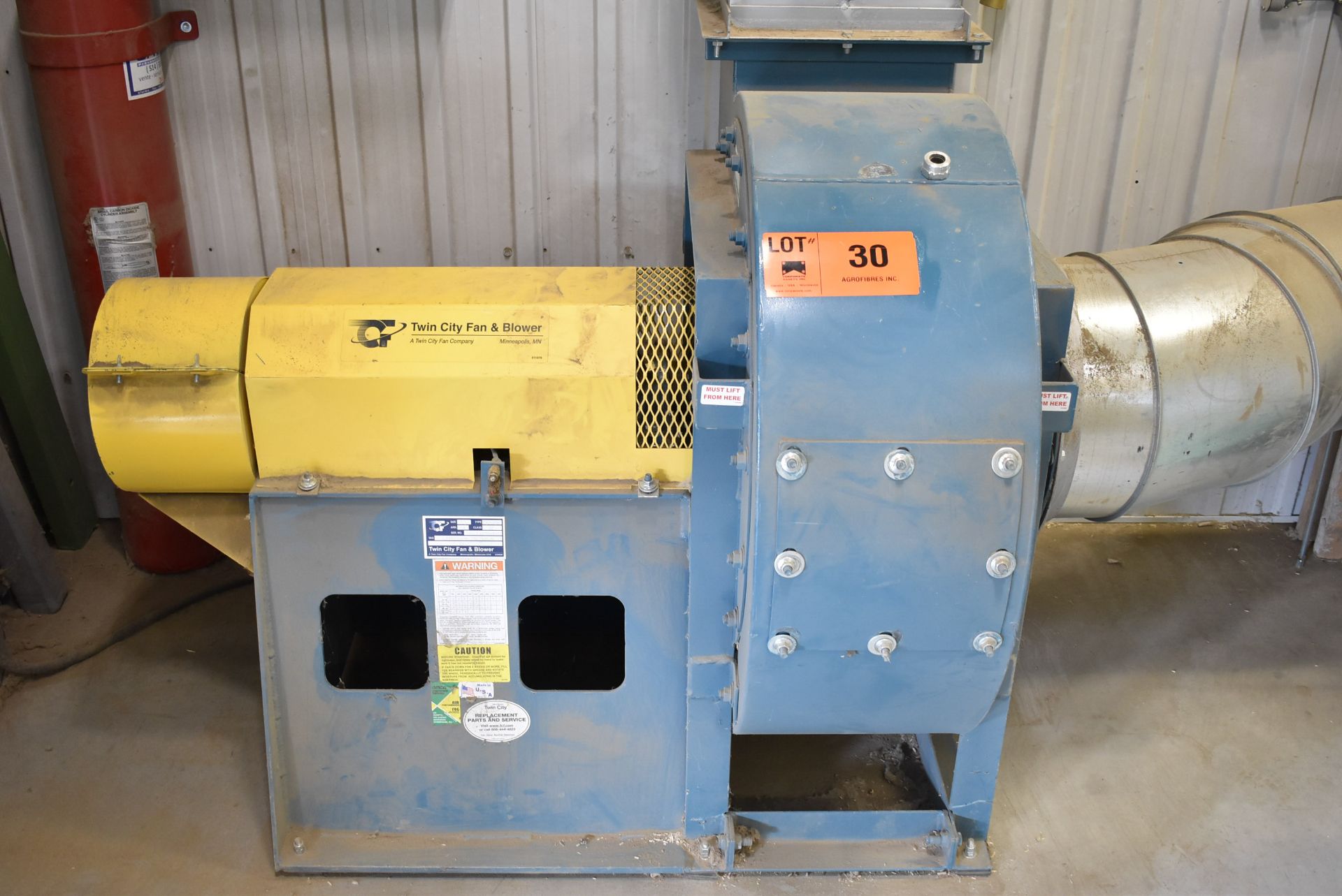 TWIN CITY RBO-SW SIZE 915 POSITIVE DISPLACEMENT BLOWER, S/N: 18-734055-5-1 (CI) [RIGGING FEE FOR LOT