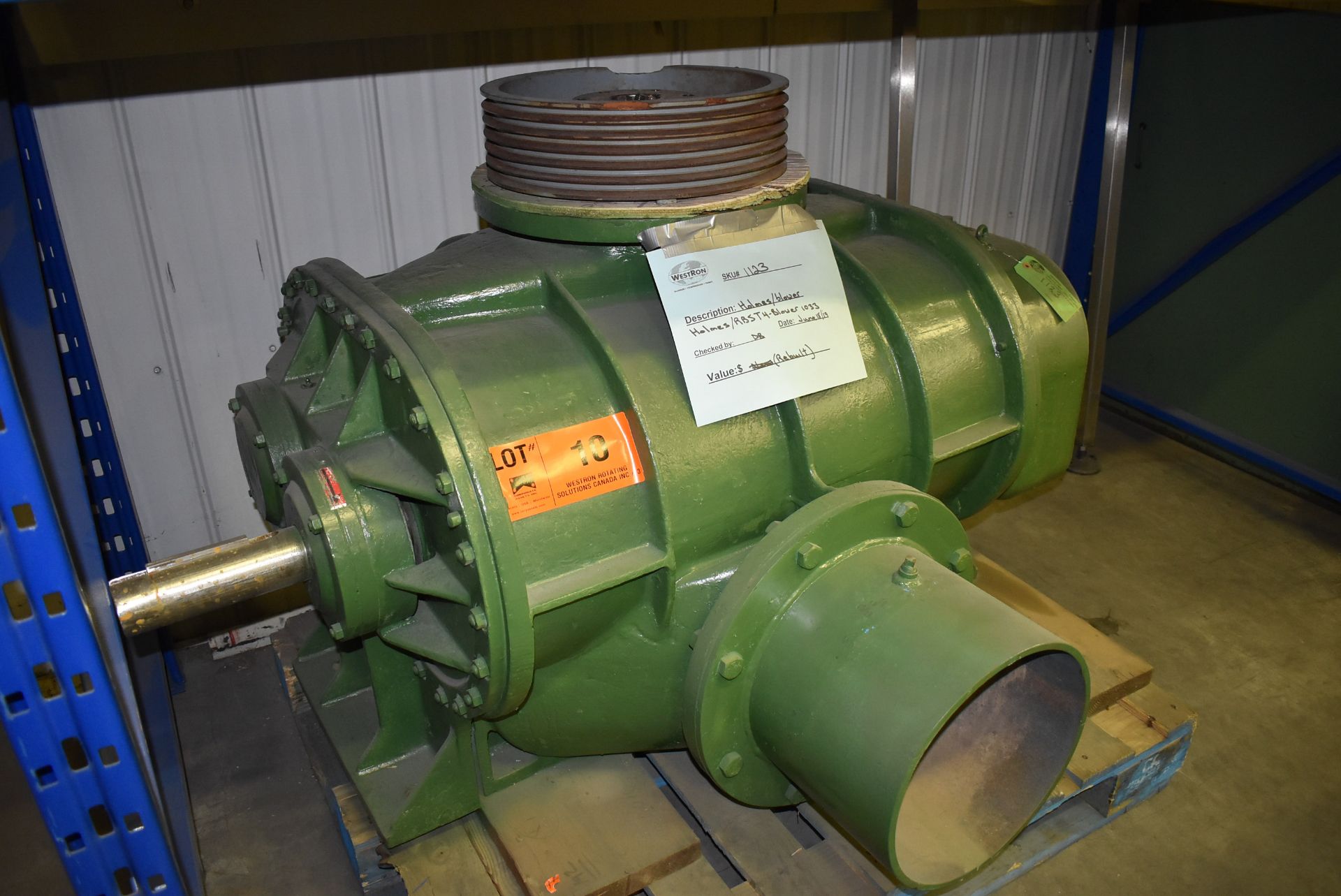 HOLMES RB5T4 BLOWER, S/N: 42244 (CI) [SKU 1123] [RIGGING FEE FOR LOT #10 - $25 CAD PLUS APPLICABLE - Image 2 of 5