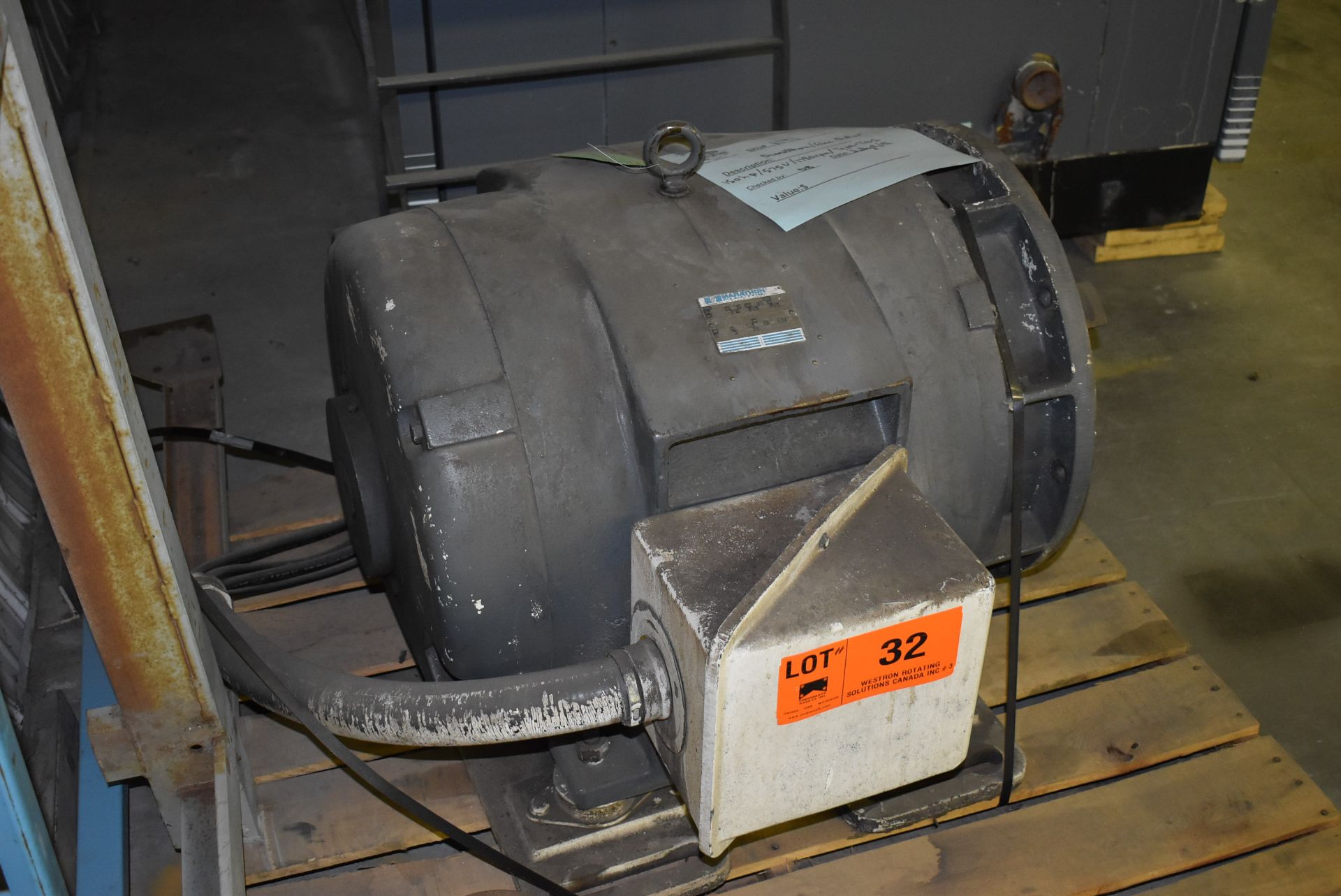 MARATHON ELECTRIC 150 HP ELECTRIC MOTOR WITH 1780 RPM, 575V, 3 PHASE (CI) [RIGGING FEE FOR LOT #32 - - Image 2 of 4