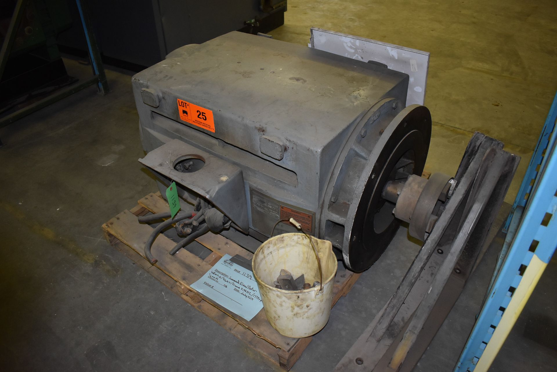 GENERAL ELECTRIC 400 HP ELECTRIC MOTOR WITH 1775 RPM, 460V, 3 PHASE, 60 HZ (CI) [SKU 1139] [ - Image 3 of 4