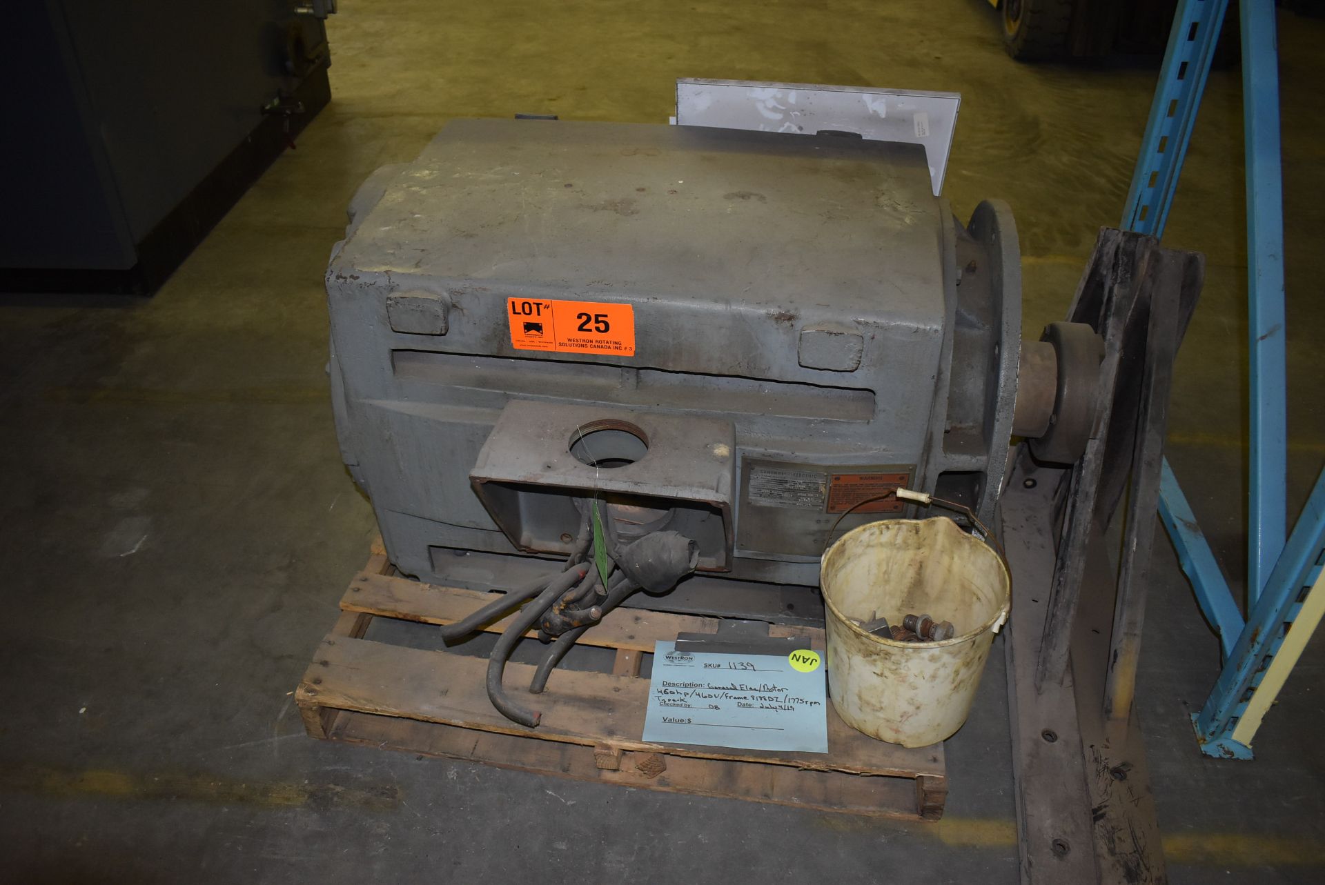GENERAL ELECTRIC 400 HP ELECTRIC MOTOR WITH 1775 RPM, 460V, 3 PHASE, 60 HZ (CI) [SKU 1139] [
