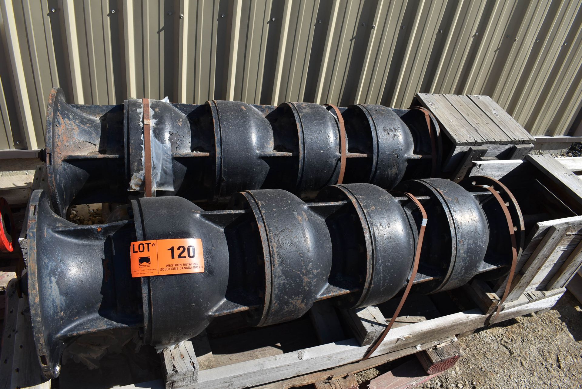 LOT/ (2) VERTICAL MULTI-STAGE PUMPS (CI) [RIGGING FEE FOR LOT #120 - $25 CAD PLUS APPLICABLE TAXES]