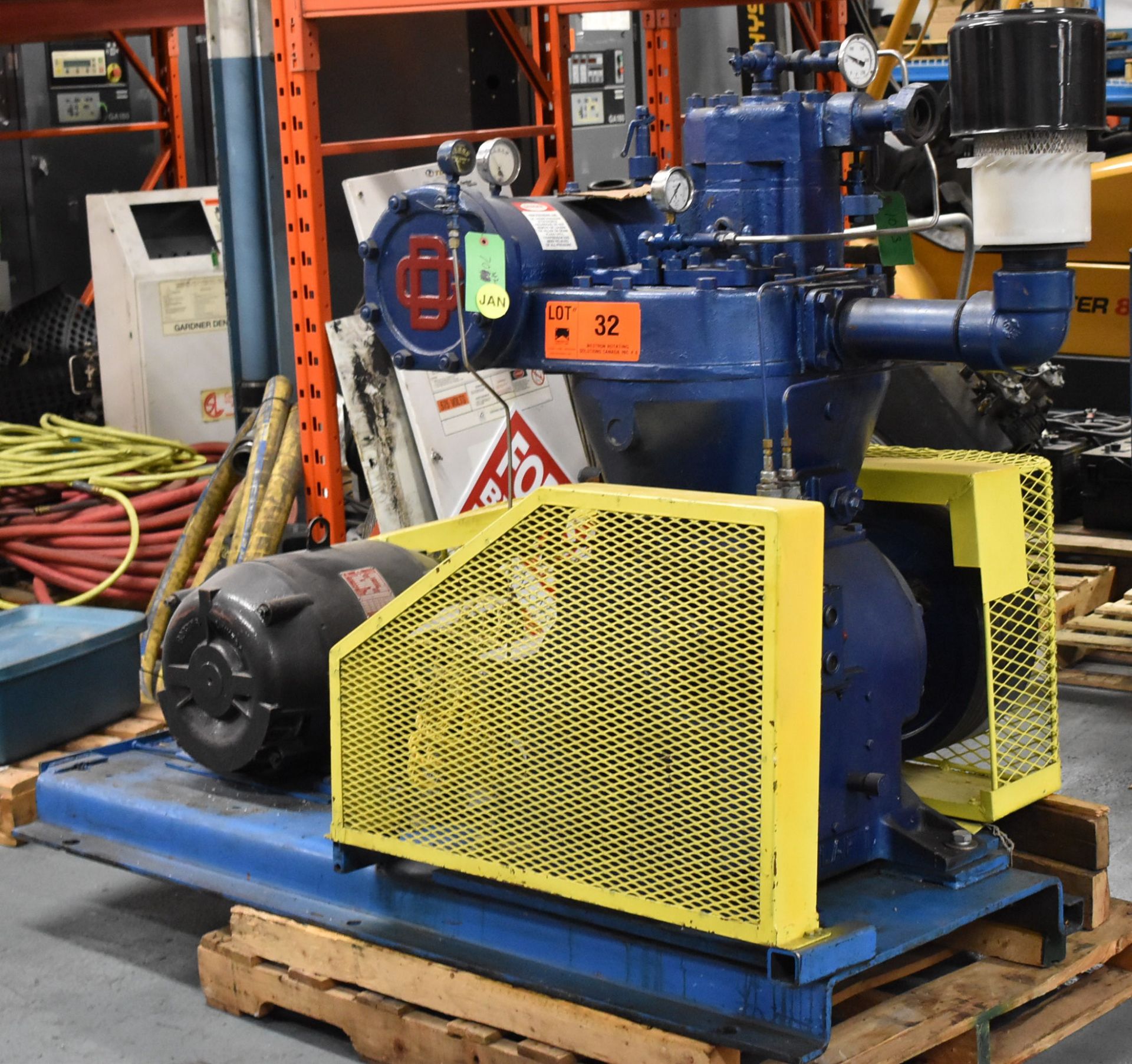 GARDNER DENVER PISTON-TYPE AIR COMPRESSOR WITH 40 HP, 1755 RPM, S/N: N/A (CI) [RIGGING FEES FOR