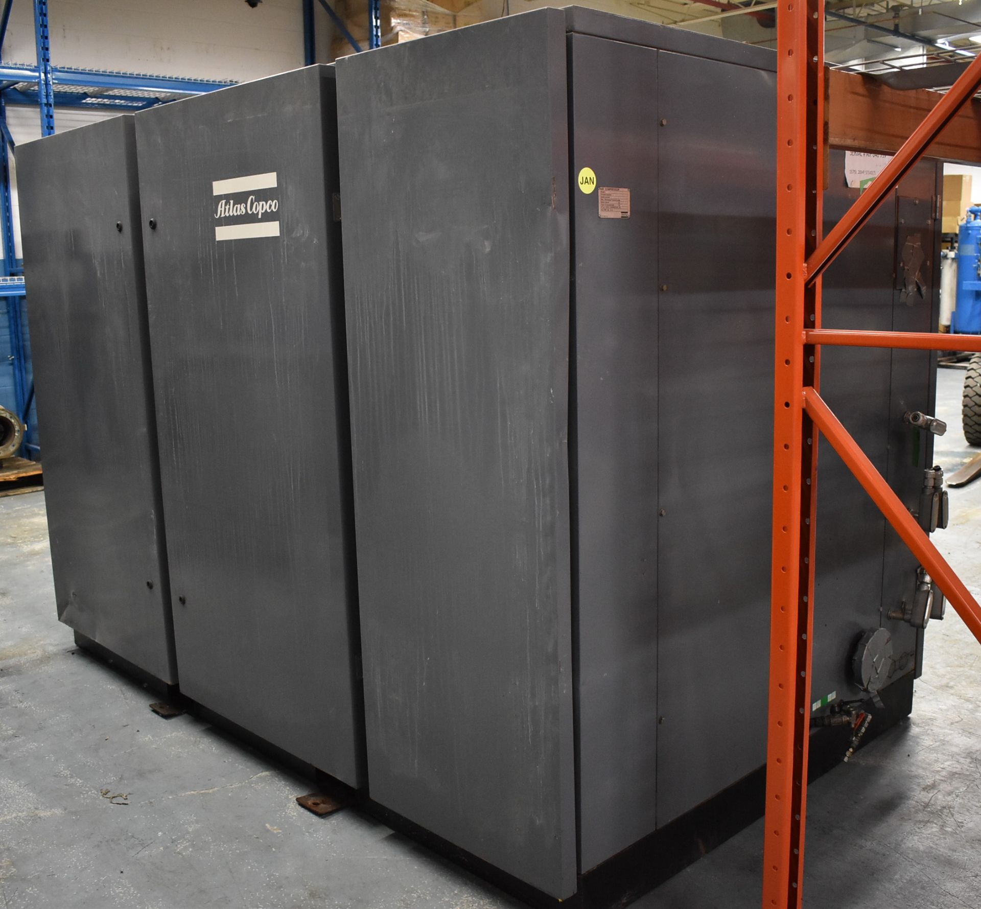 ATLAS COPCO GA160 ROTARY SCREW AIR COMPRESSORS WITH 200 HP, 157 PSI, S/N: AIF.040797 (CI) [RIGGING - Image 3 of 9