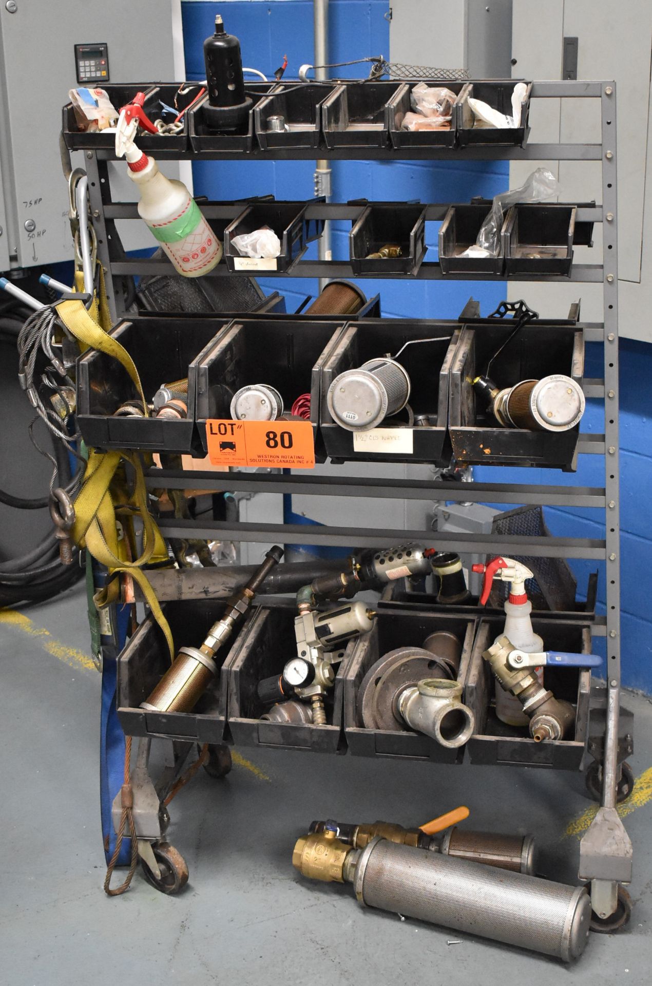 LOT/ RACK WITH MUFFLERS