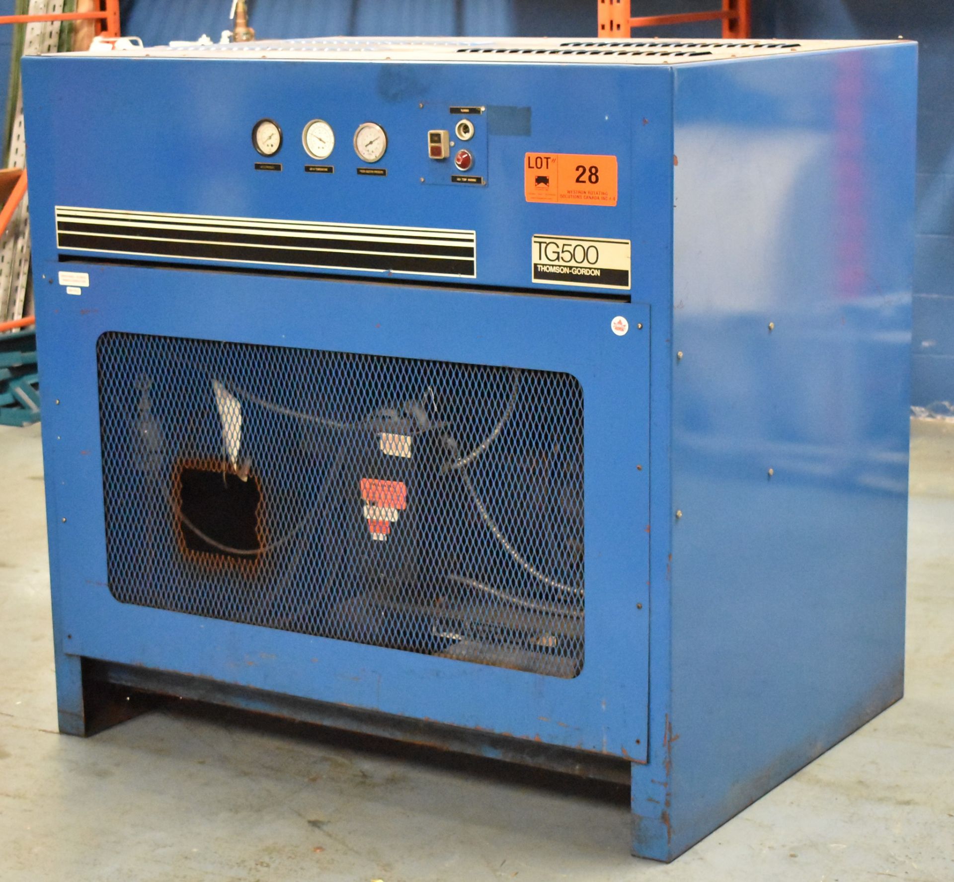 THOMPSON GORDON TG500 REFRIGERATED AIR DRYER, S/N: 86G343 (CI) [RIGGING FEES FOR LOT #28 - $50 CAD