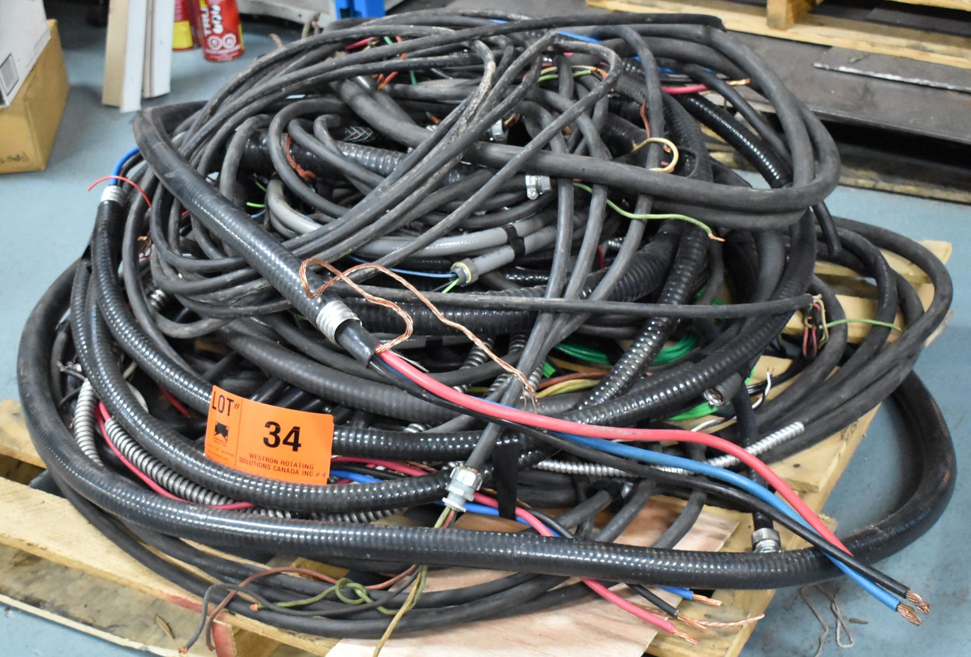 LOT/ SKID OF ELECTRICAL CABLE & WIRE