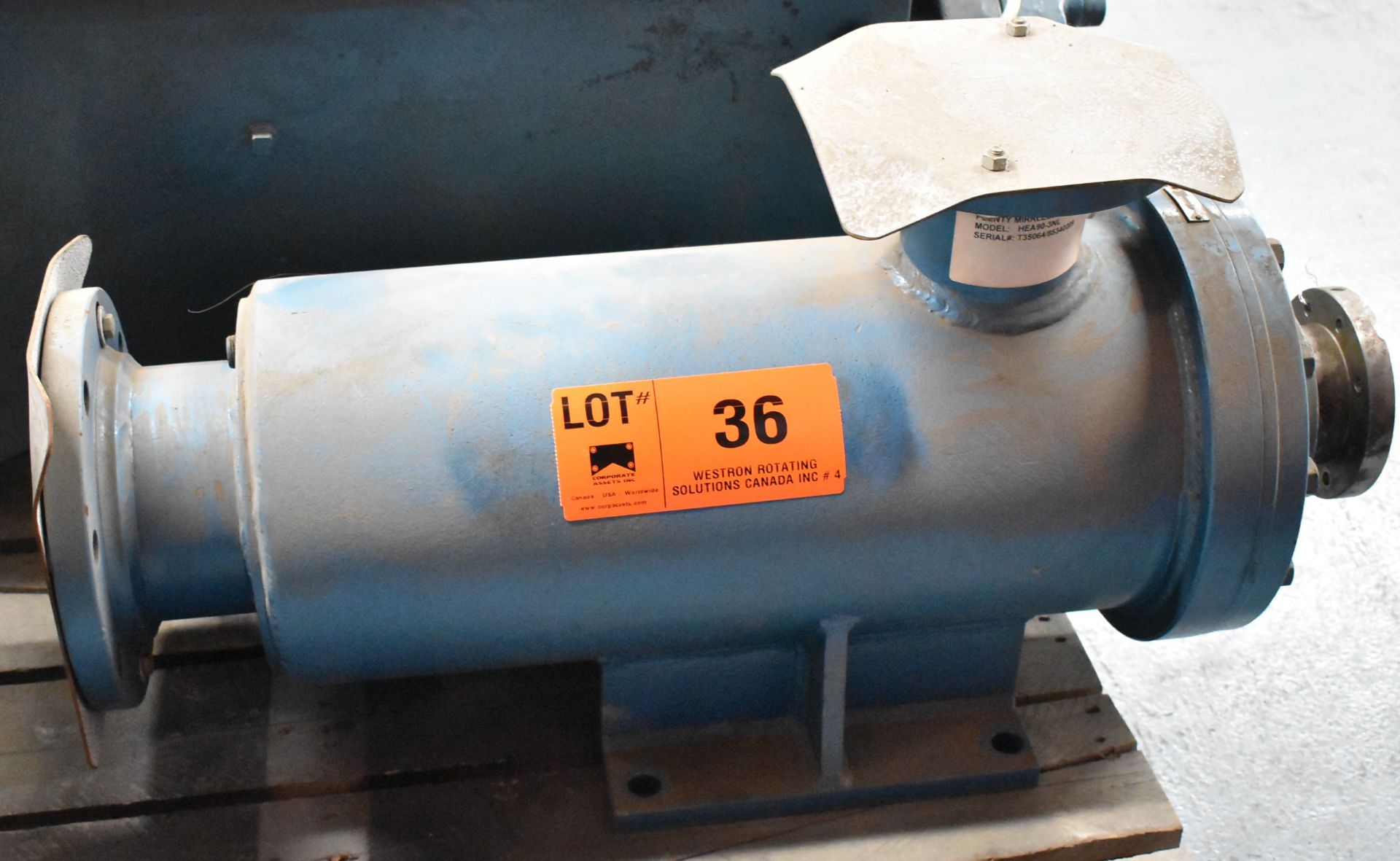 PLENTY MIRRLEES HEA90-3NL PUMP WITH 1150 RPM, 120 PSI, 1819 USGPM, S/N: 35064 (CI) [RIGGING FEES FOR