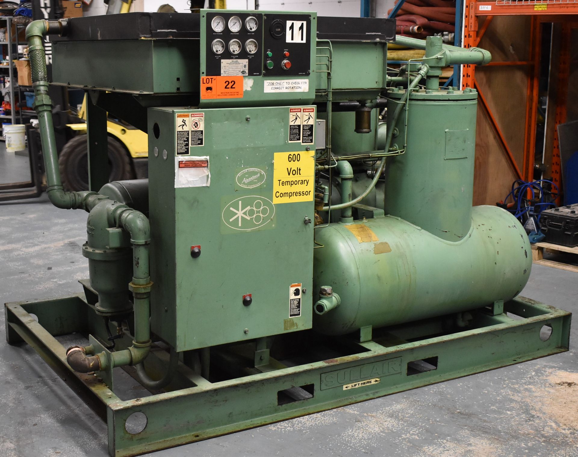 SULLAIR 20-150H-ACAC ROTARY SCREW AIR COMPRESSOR WITH 150 HP, S/N: 003-78677 (NOT IN SERVICE) (