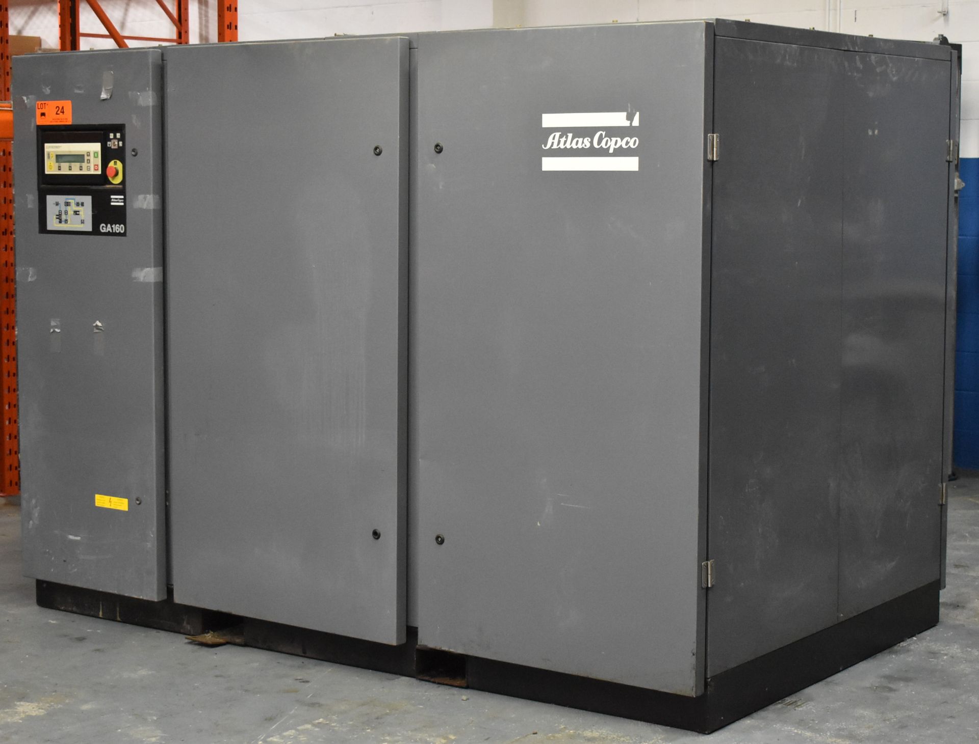 ATLAS COPCO GA160 ROTARY SCREW AIR COMPRESSORS WITH 200 HP, 157 PSI, S/N: AIF.040797 (CI) [RIGGING - Image 2 of 9