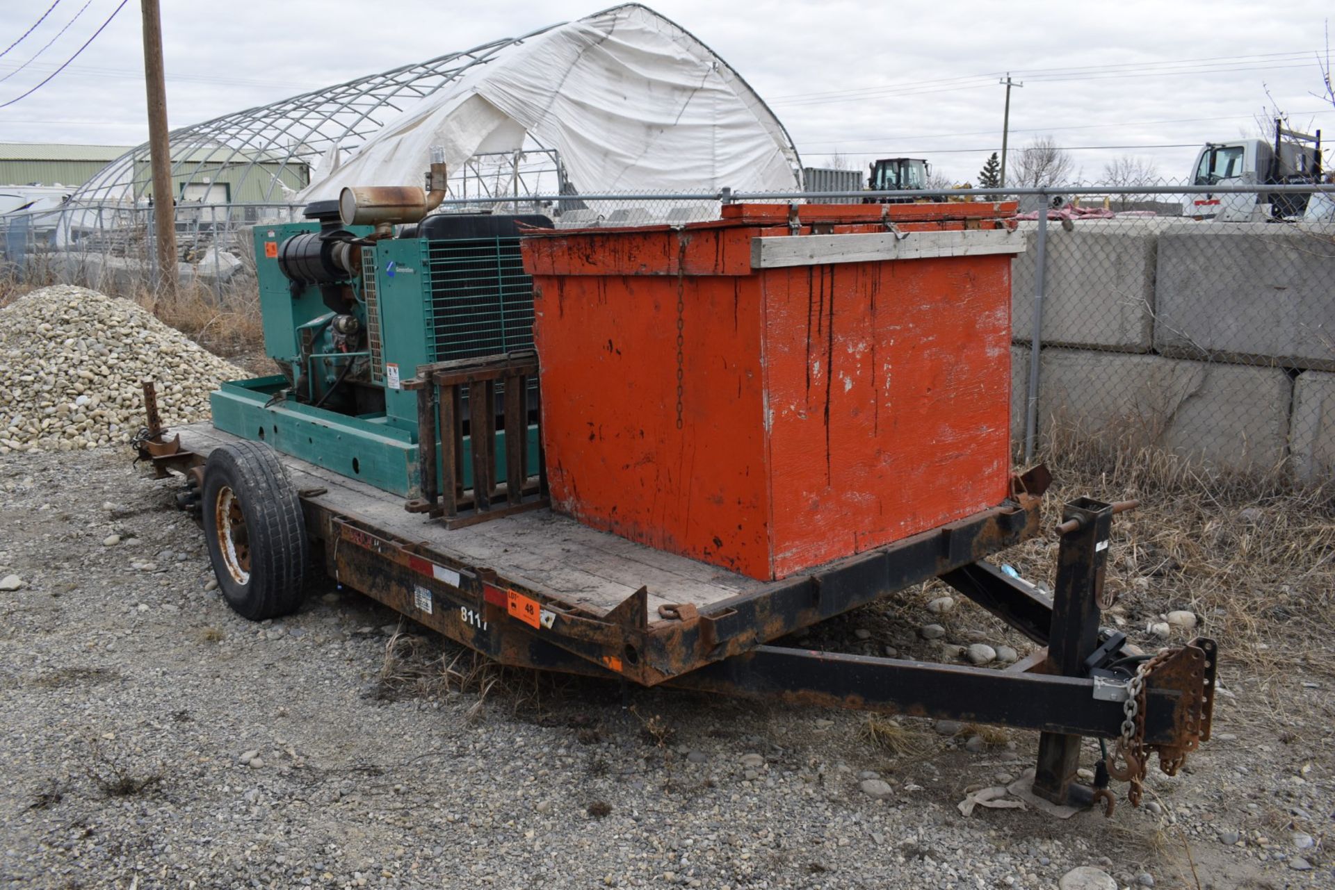 CANADA TRAILER MFG (2010) CE716-14K 14,000LB CAPACITY TANDEM AXLE FLAT DECK TRAILER WITH 7'X16' WOOD