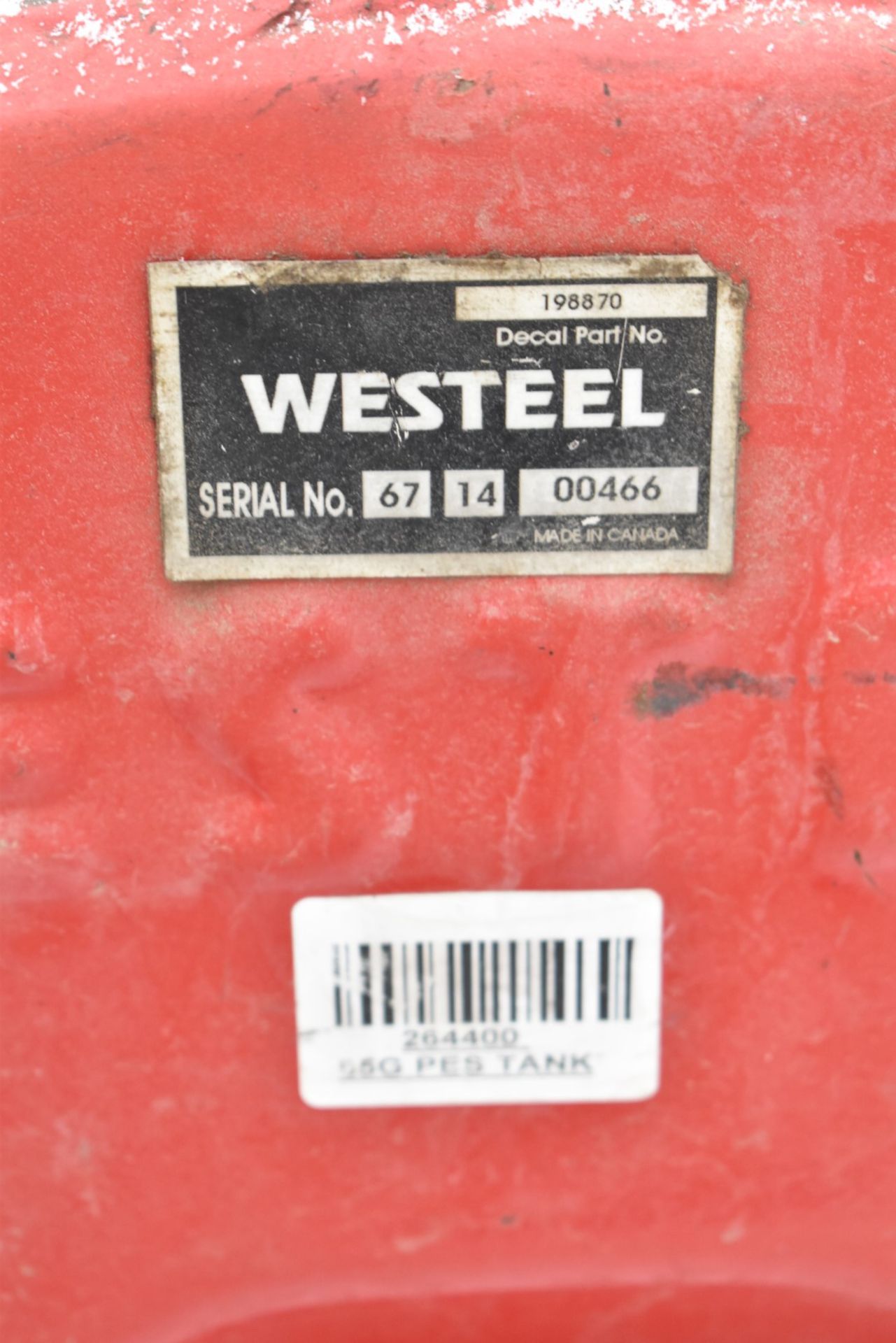 WESTEEL 200L CAPACITY PORTABLE SERVICE FUEL TANK WITH EXPLOSION-PROOF PUMP AND GUN, S/N: 67 14 - Image 5 of 5