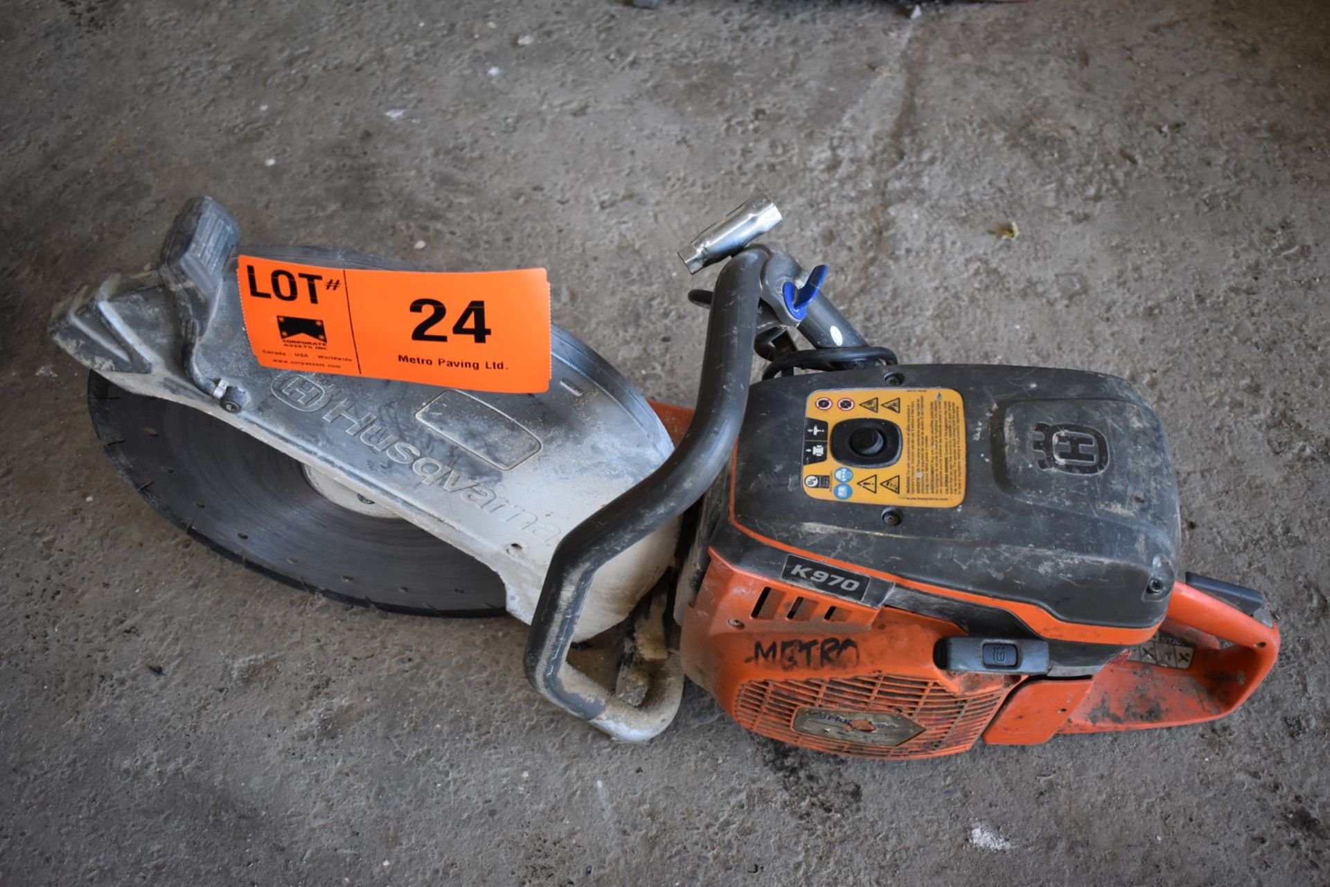 HUSQVARNA K970 GAS POWERED SAW, S/N: N/A