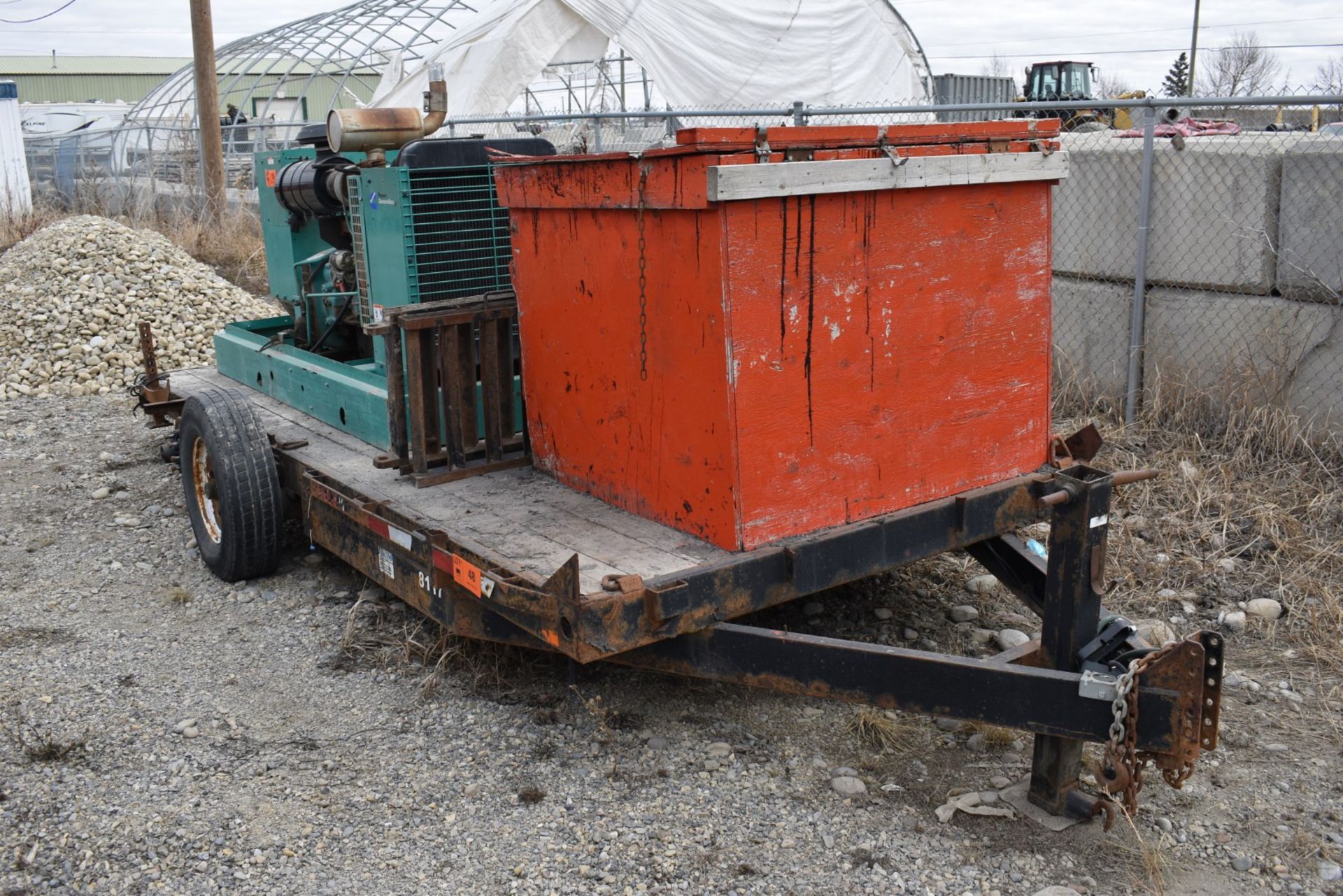 CANADA TRAILER MFG (2010) CE716-14K 14,000LB CAPACITY TANDEM AXLE FLAT DECK TRAILER WITH 7'X16' WOOD - Image 4 of 12