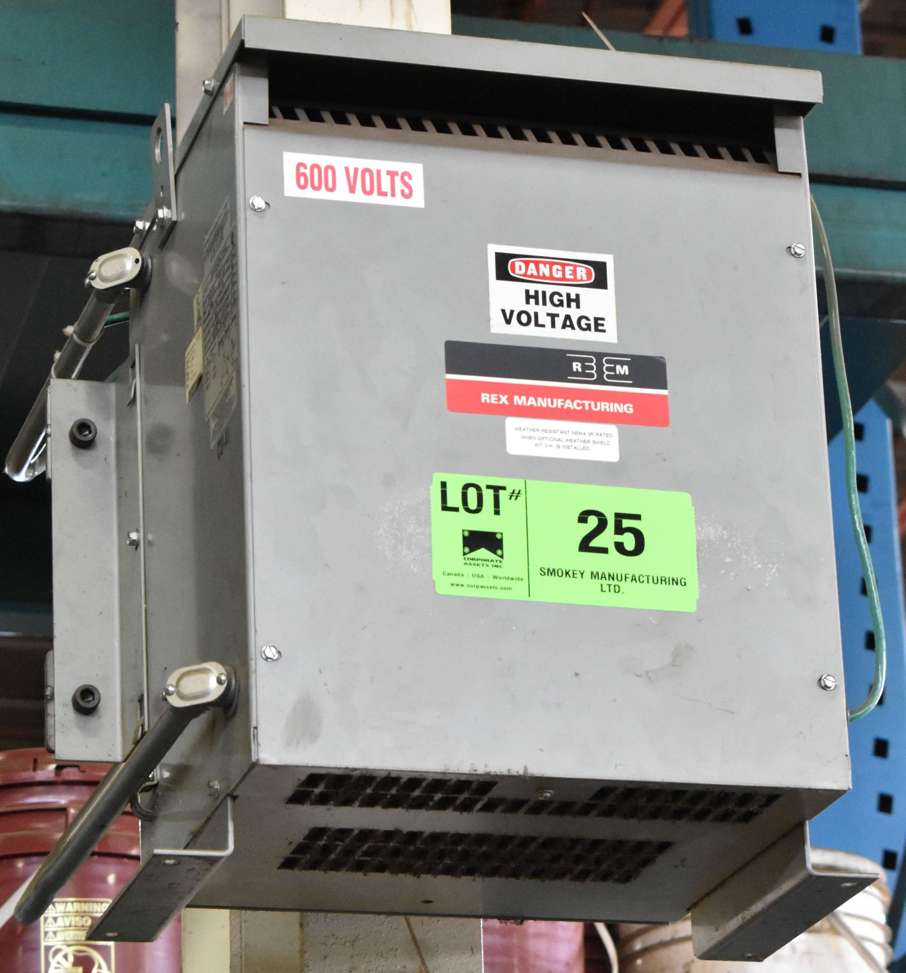 REX 8 KVA TRANSFORMER WITH 575HV/460Y/266LV/3PH (CI)