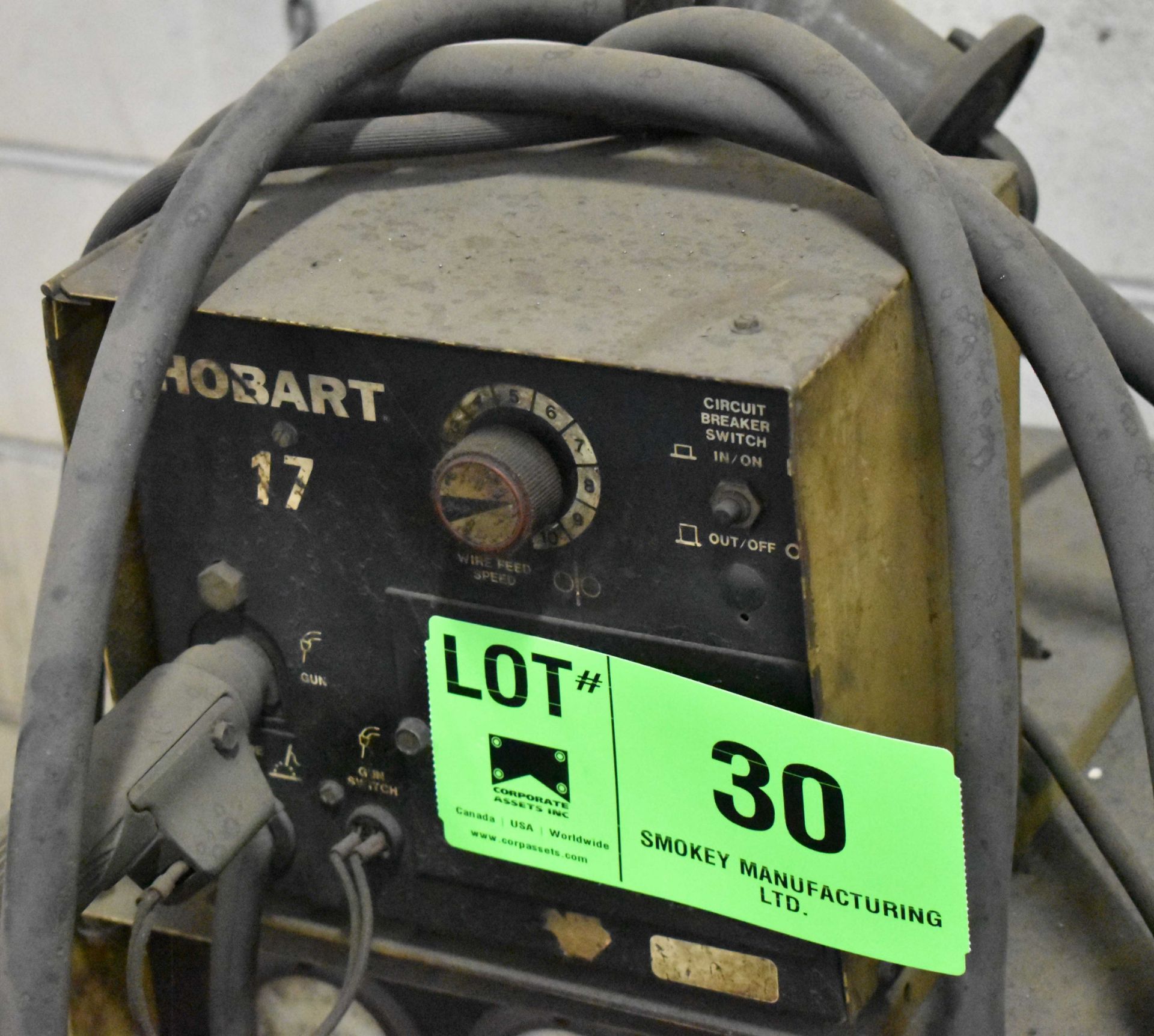 HOBART RC-200 MIG WELDER WITH HOBART 17 WIRE FEEDER, CABLES AND GUN, S/N: N/A - Image 2 of 3