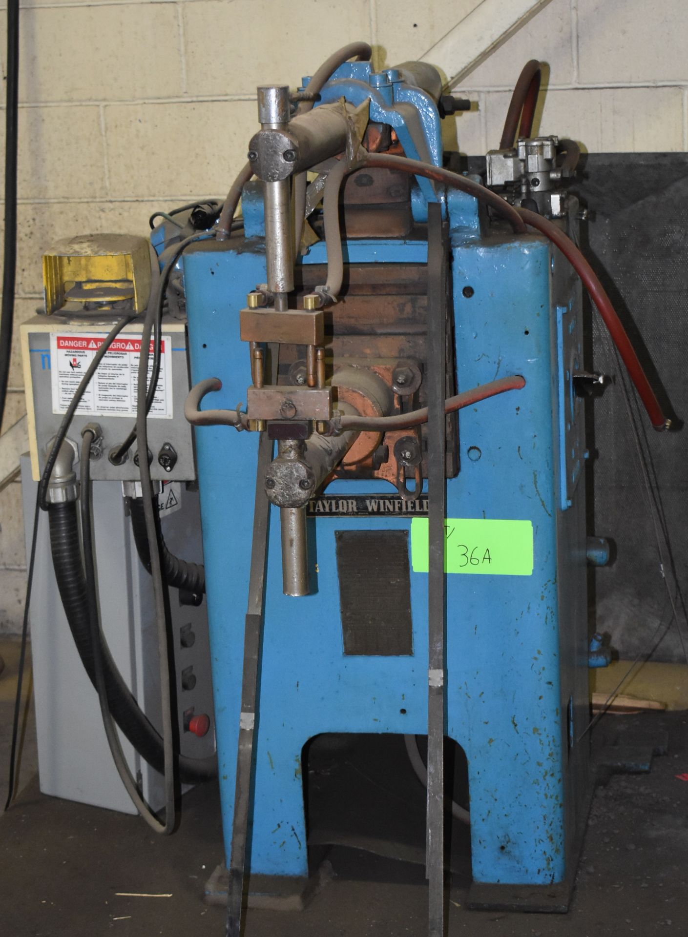 TAYLOR WINFIELD 25/50 KVA ROCKER ARM TYPE SPOT WELDER WITH MEDAR DIGITAL CONTROL, S/N: 50987