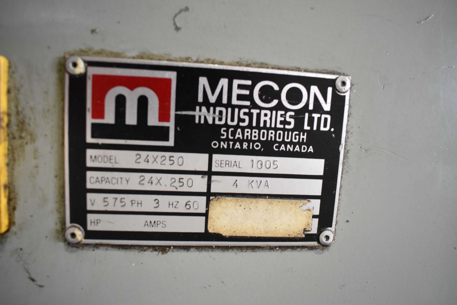 MECON 24X.250 COMBINATION SERVO STRAIGHTENER/FEEDER WITH 24"W X 0.250" CAPACITY, (7) ROLL - Image 6 of 6