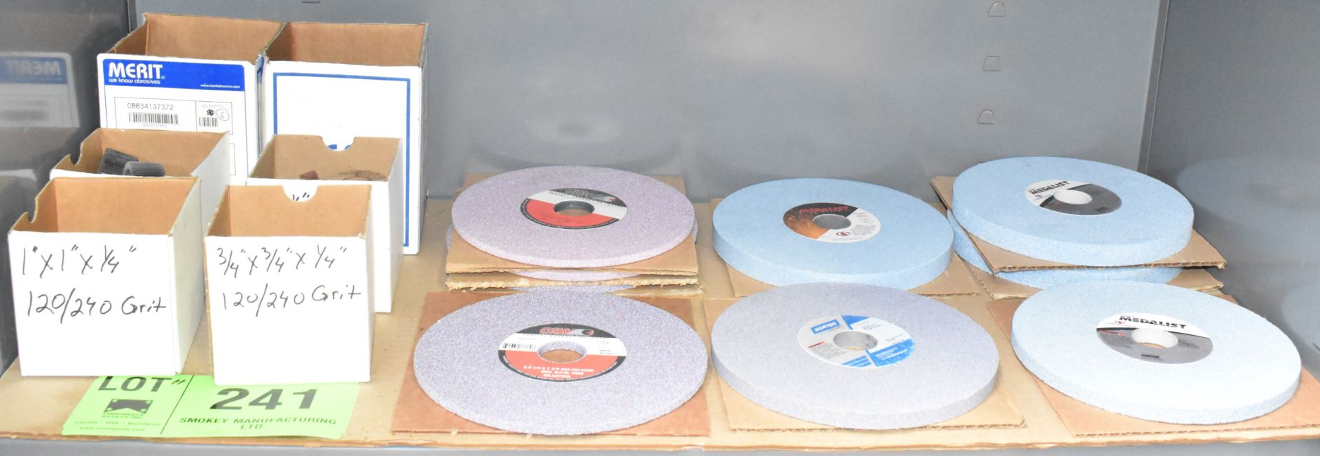 LOT/ CONTENTS OF SHELF - GRINDING WHEELS, SANDING PERISHABLES