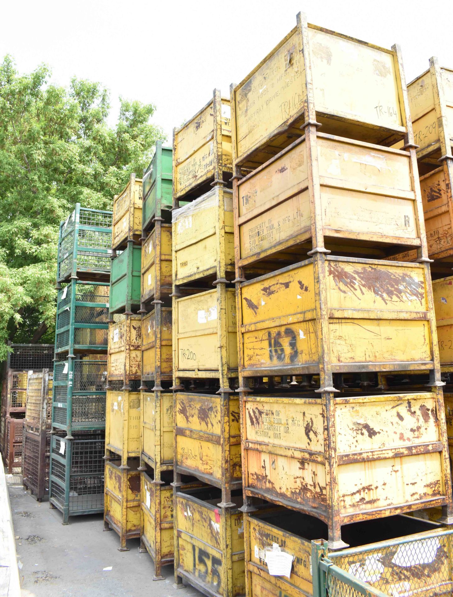 LOT/ (10) STEEL AND WIRE MESH BINS - Image 4 of 5