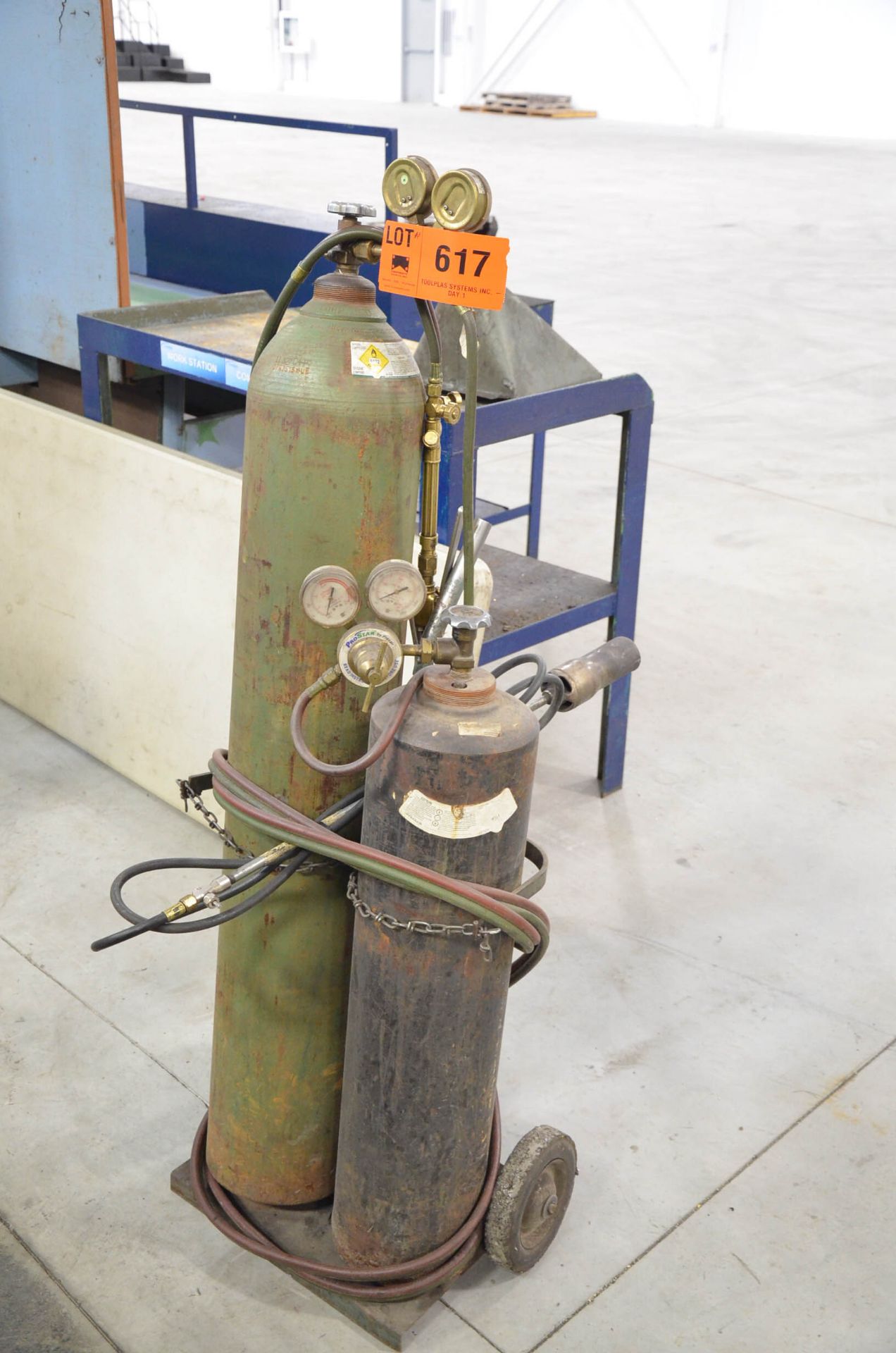 OXY-ACETYLENE TORCH CADDY (GAS BOTTLES NOT INCLUDED)