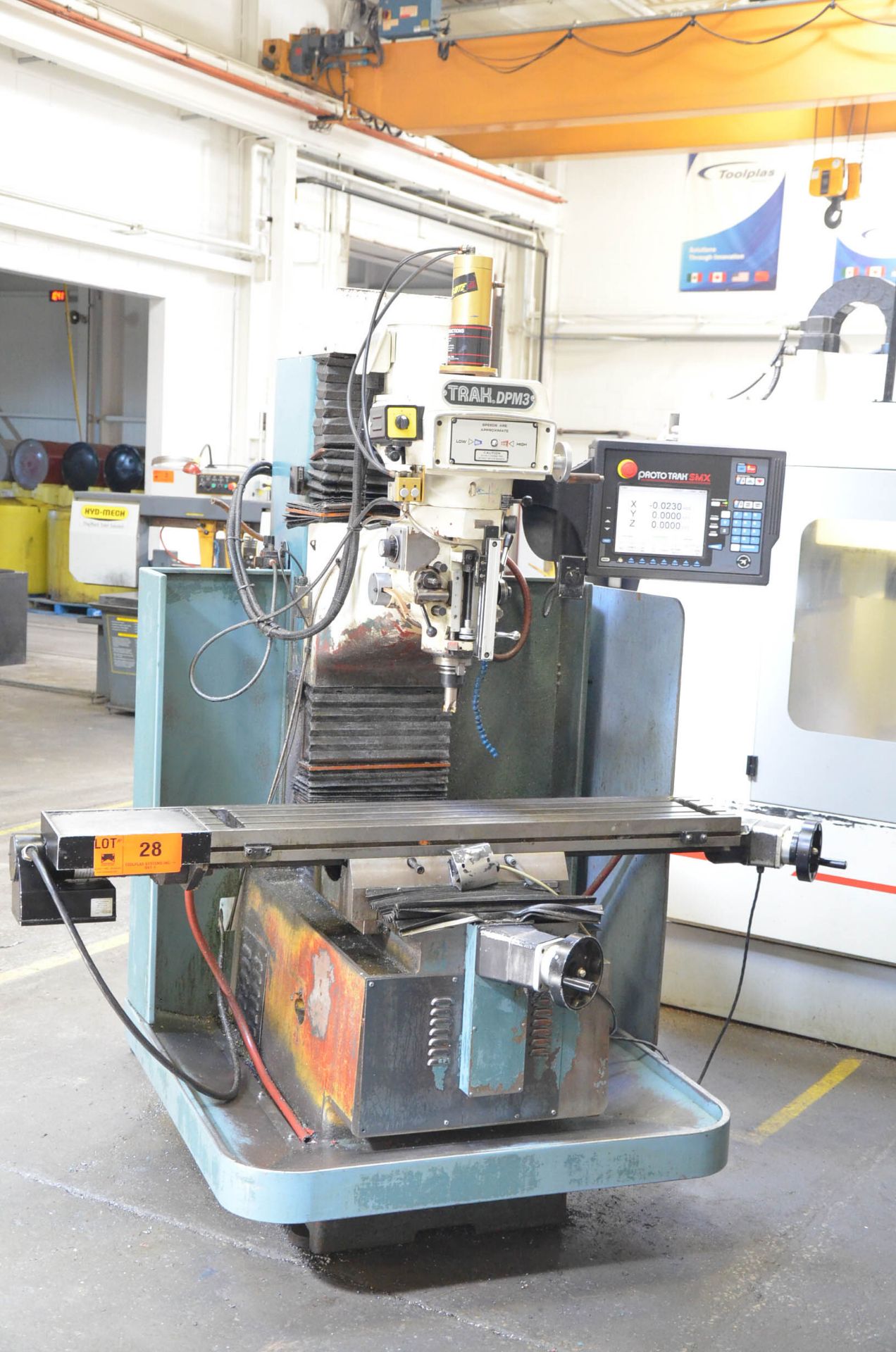 TRAK DPM3 CNC VERTICAL TURRET MILLING MACHINE WITH PROTO TRAK (2007) SMX CNC CONTROL, 10" X 50"