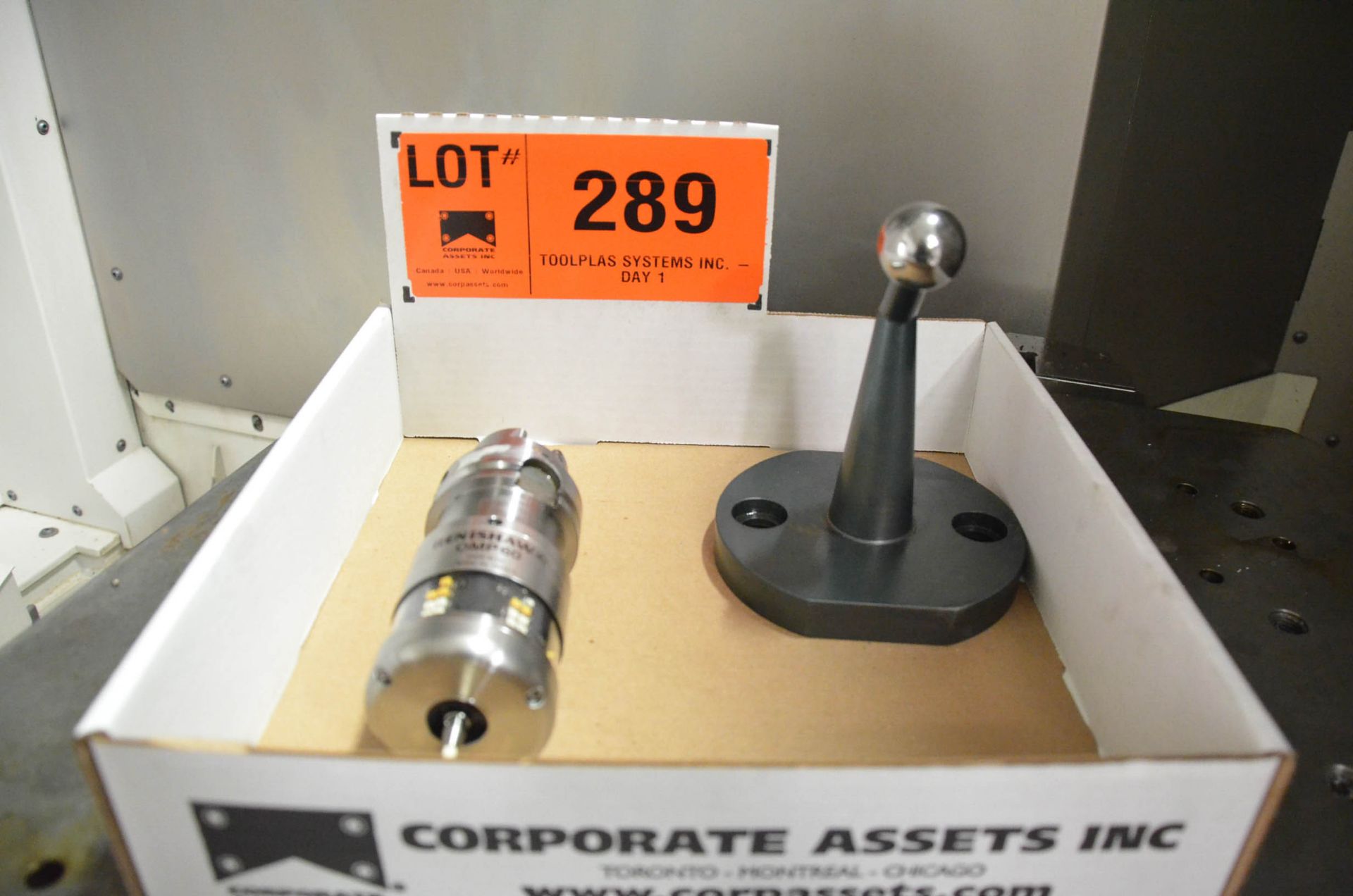 LOT/ RENISHAW OMP60 HSK-A63 TOUCH PROBE WITH CALIBRATION BALL, S/N 1W1A17