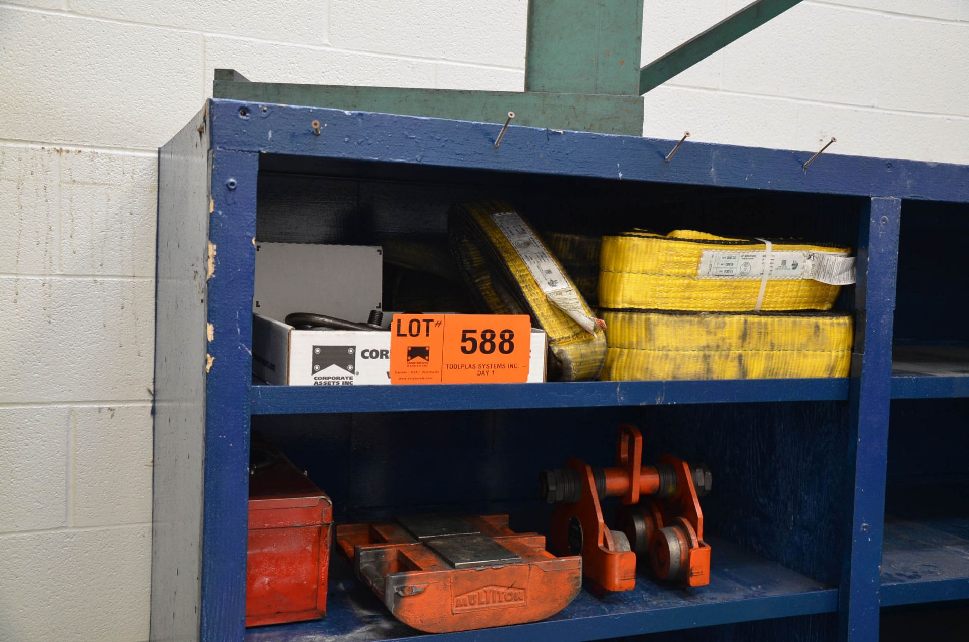 LOT/ RIGGING, MACHINERY DOLLIES AND SUPPLIES WITH CABINET - Image 2 of 2