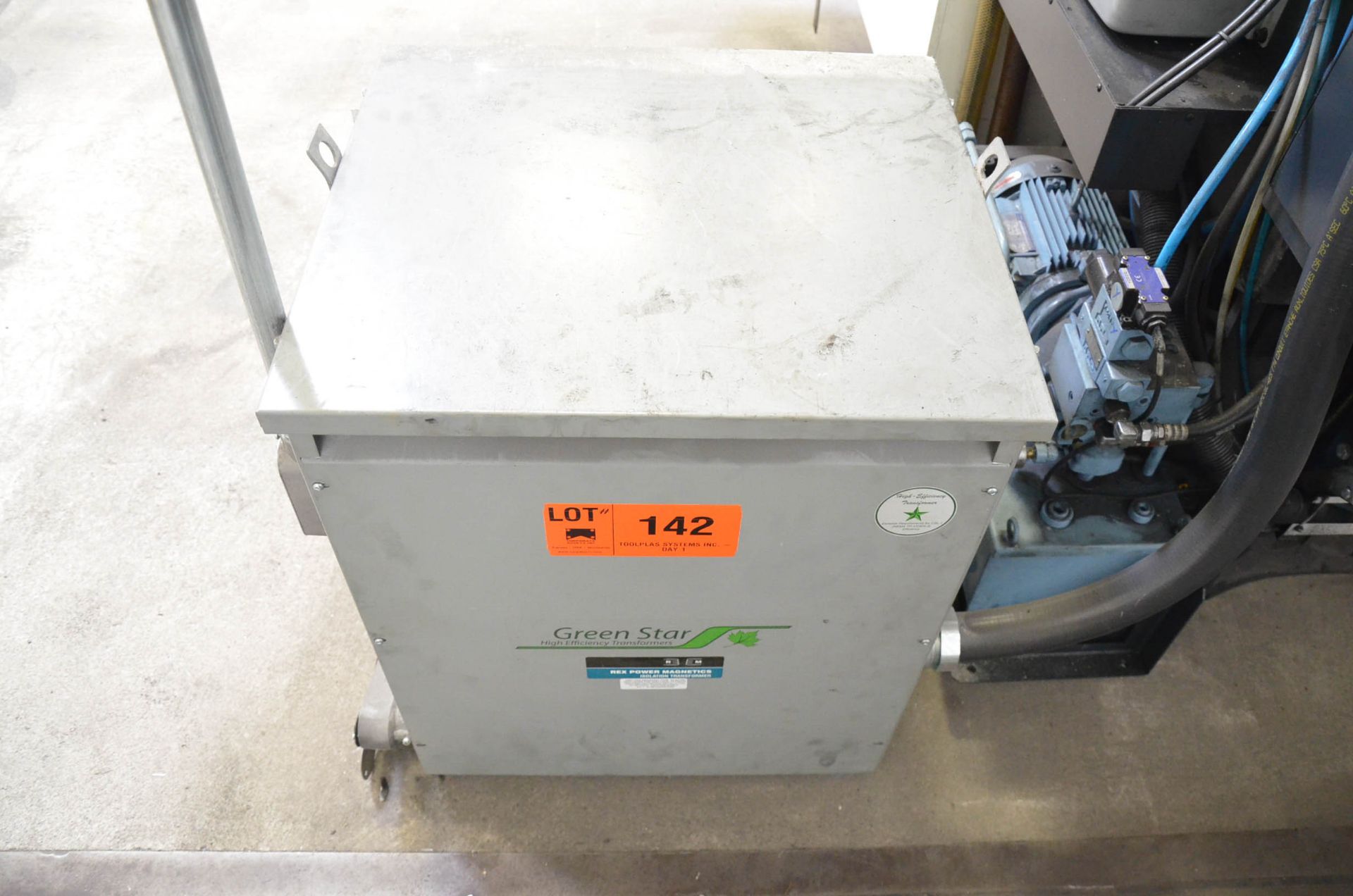 REX 75KVA/600-208V/3PH/60HZ TRANSFORMER (CI) [RIGGING FEES FOR LOT #142 - $50 USD PLUS APPLICABLE