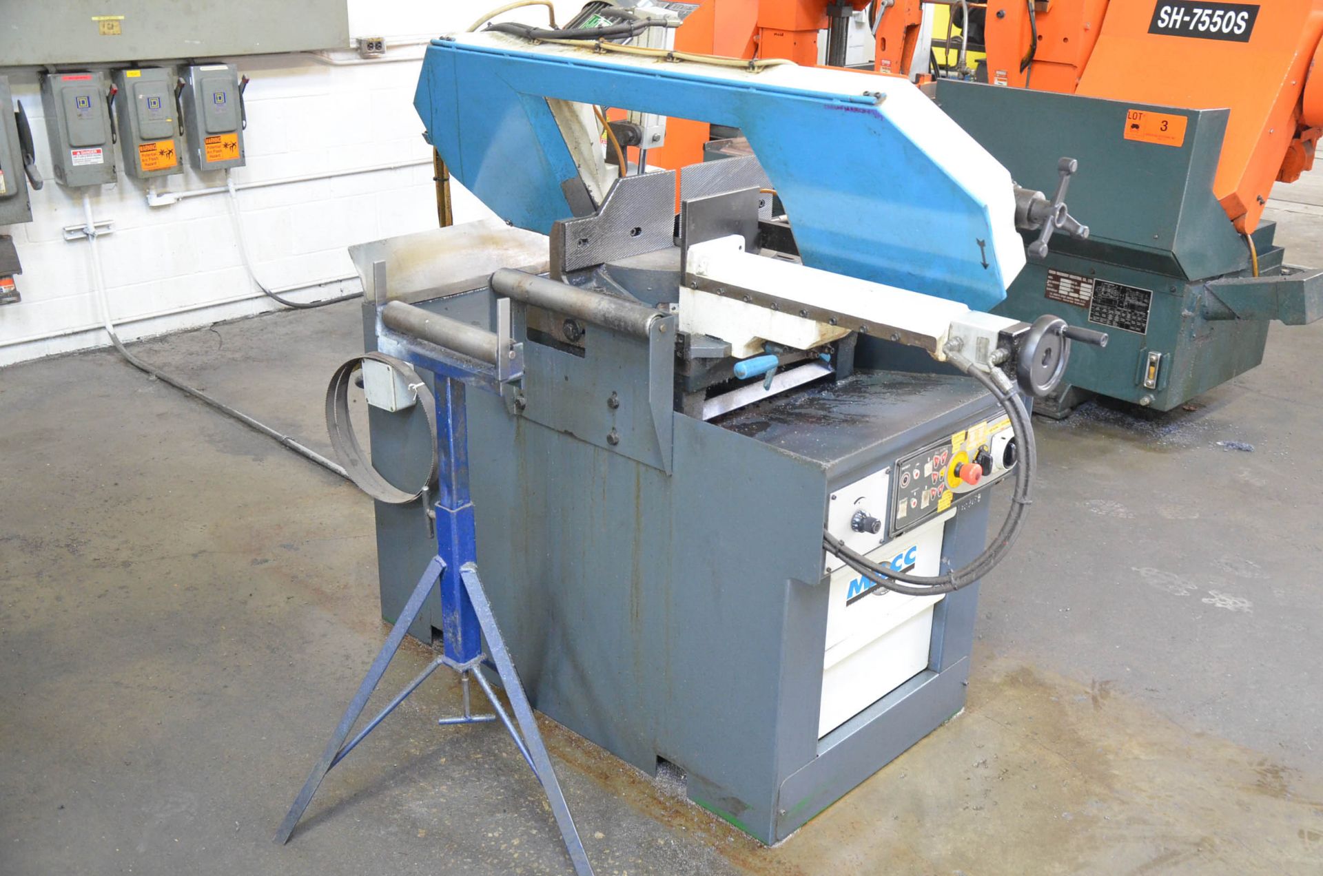 MACC (2008) SPECIAL 400 SI 16" METAL CUTTING HORIZONTAL BAND SAW WITH MITER CAPABILITY, COOLANT, - Image 3 of 6