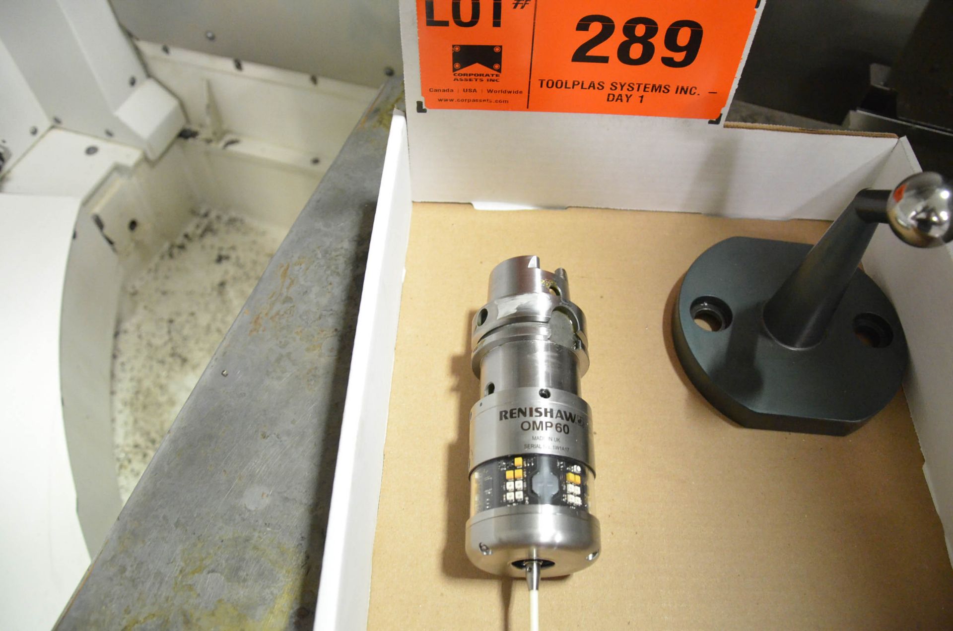 LOT/ RENISHAW OMP60 HSK-A63 TOUCH PROBE WITH CALIBRATION BALL, S/N 1W1A17 - Image 2 of 3