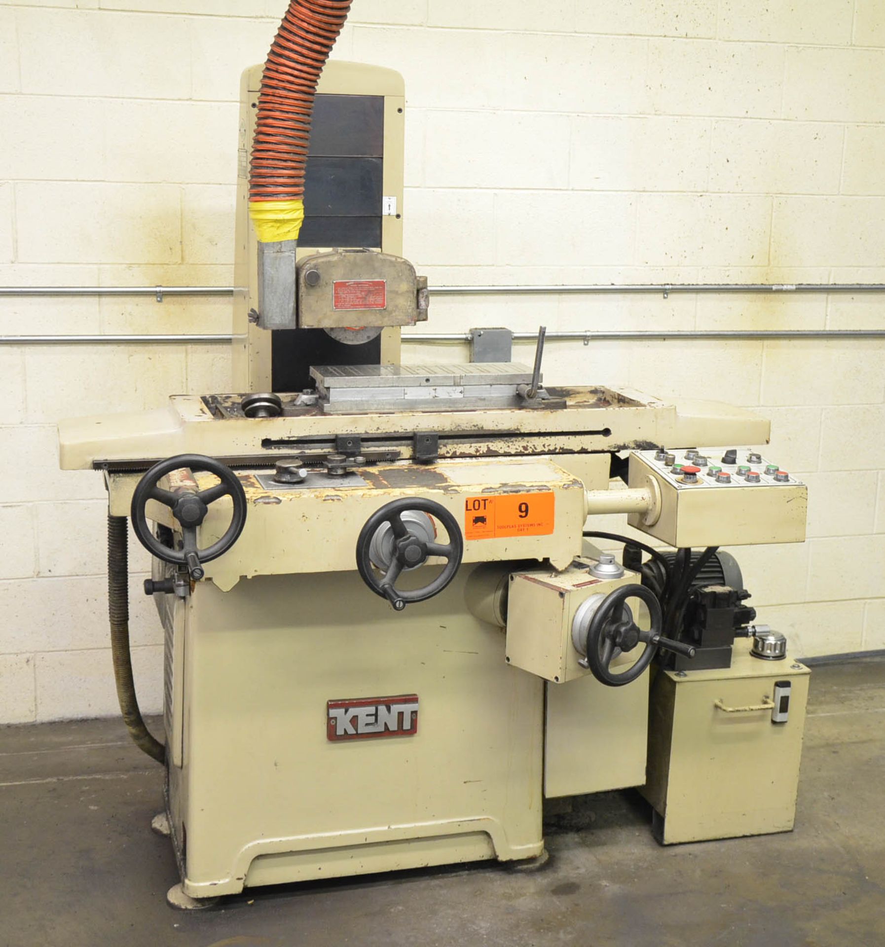 KENT CGS-818AHD HYDRAULIC SURFACE GRINDER WITH 6"X18" MAGNETIC CHUCK, 8" WHEEL, INCREMENTAL DOWN-