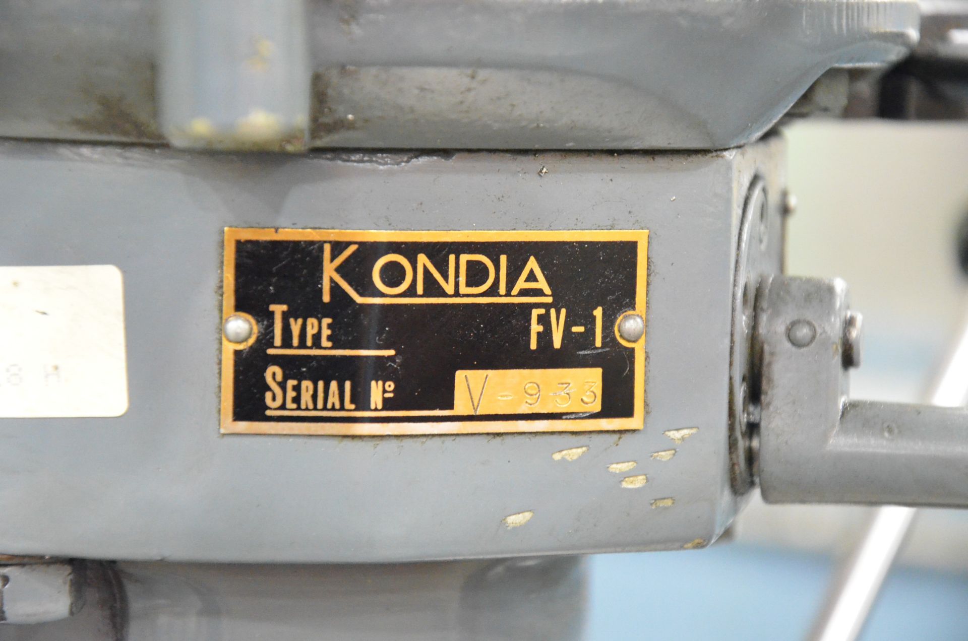 KONDIA POWERMILL TYPE FV-1 VERTICAL TURRET MILLING MACHINE WITH 48"X12" TABLE, SPEEDS TO 4000 RPM, - Image 4 of 4