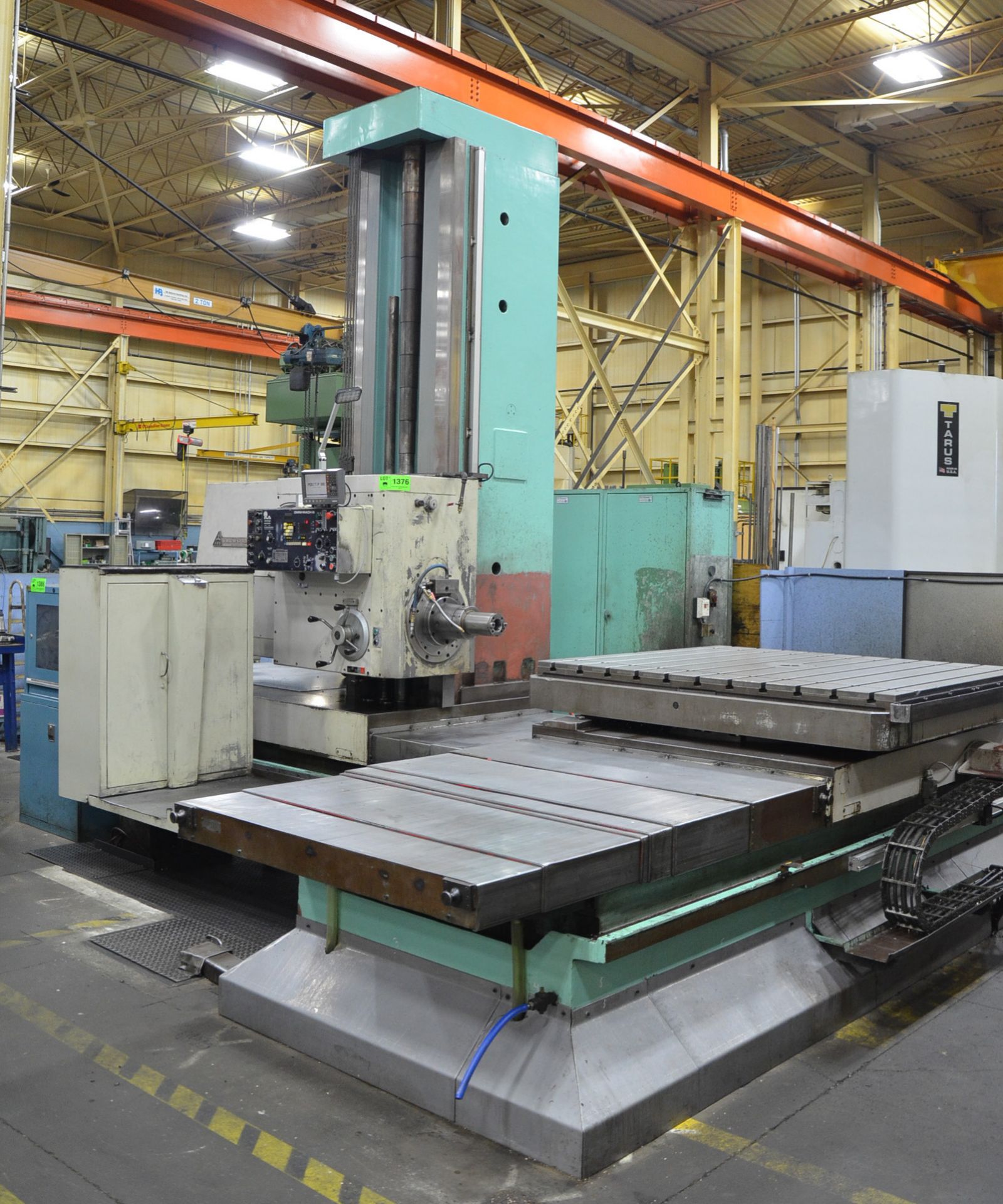TOS WHN-13-4-A TABLE-TYPE HORIZONTAL BORING MILL WITH 5" SPINDLE, 63"X70.5" T-SLOT ROTARY TABLE, - Image 3 of 10