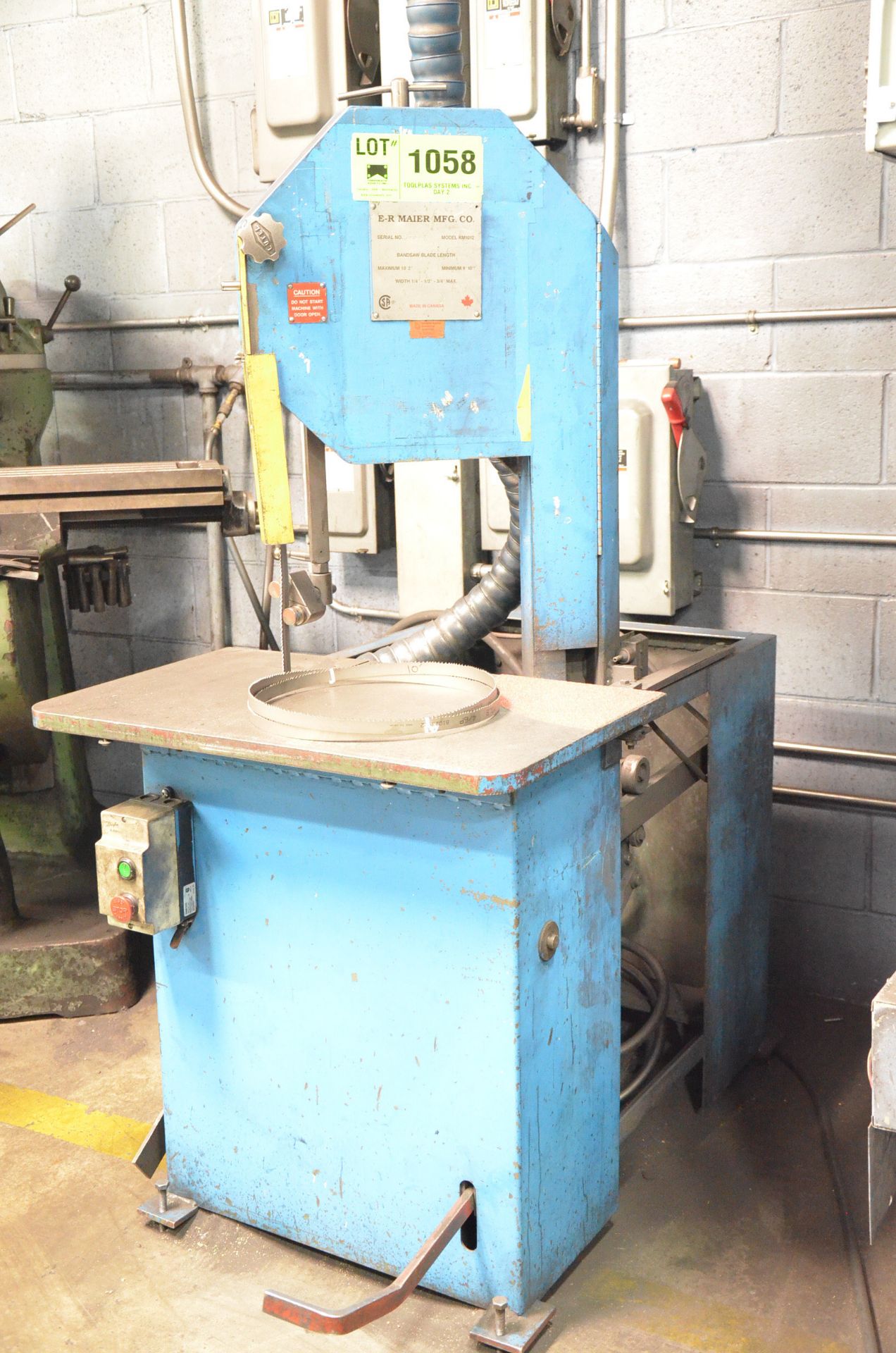 ER MAIER KM1012 10" METAL CUTTING ROLL-IN BAND SAW, S/N 50093 (CI) [RIGGING FEES FOR LOT #1058 - $