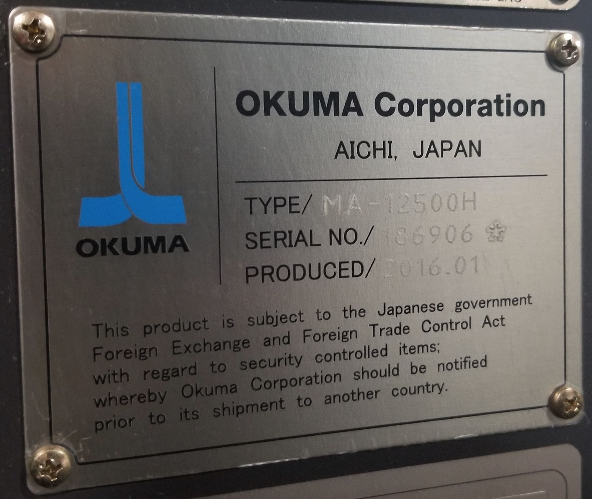 OKUMA (2016) MA-12500H SPACE CENTER TWIN PALLET CNC HORIZONTAL MACHINING CENTER WITH OKUMA - Image 14 of 14