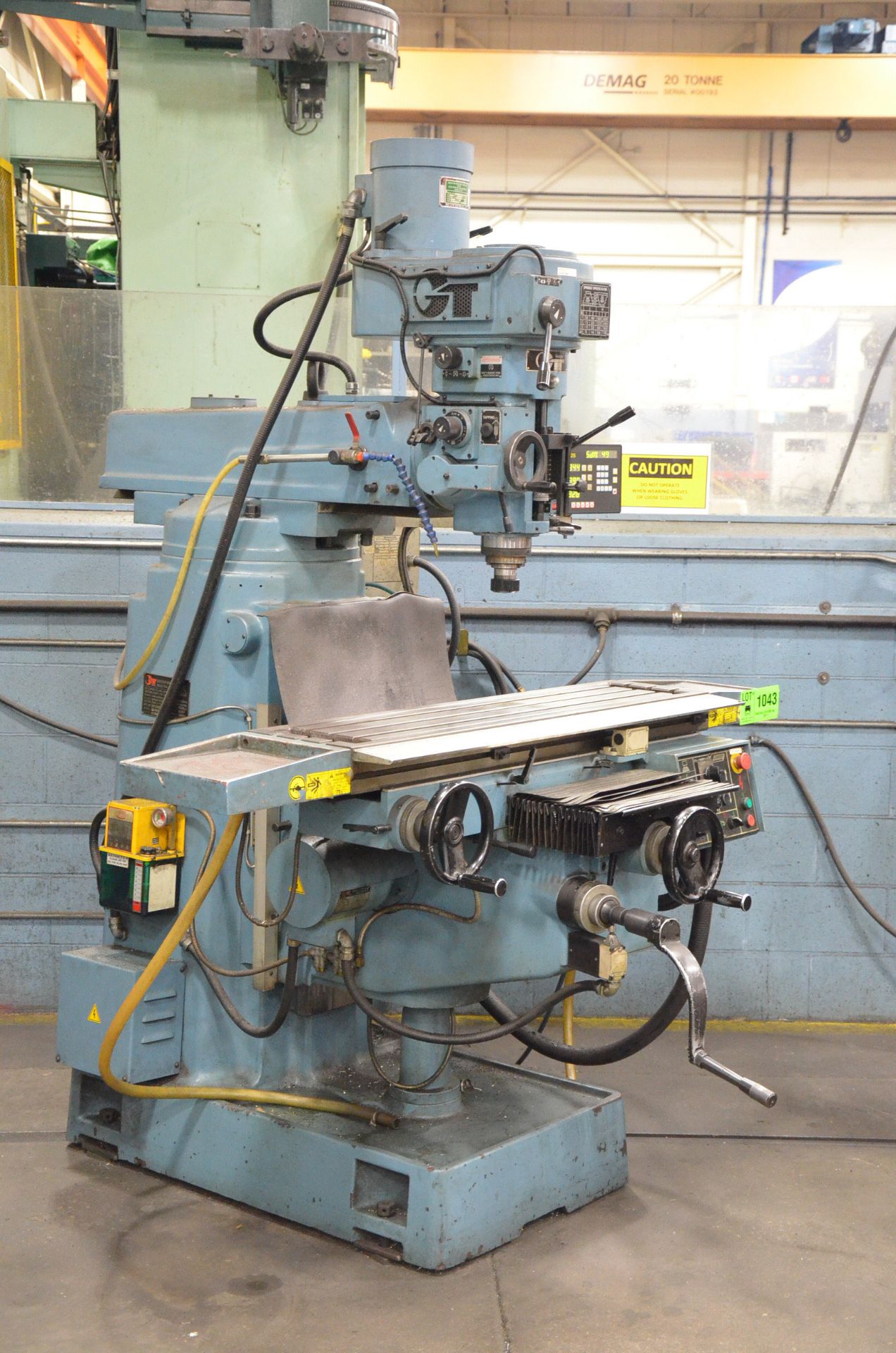 GENTIGER (2008) SHCM-S96RA VERTICAL TURRET MILLING MACHINE WITH 49"X11" TABLE, SPEEDS TO 3600 RPM,