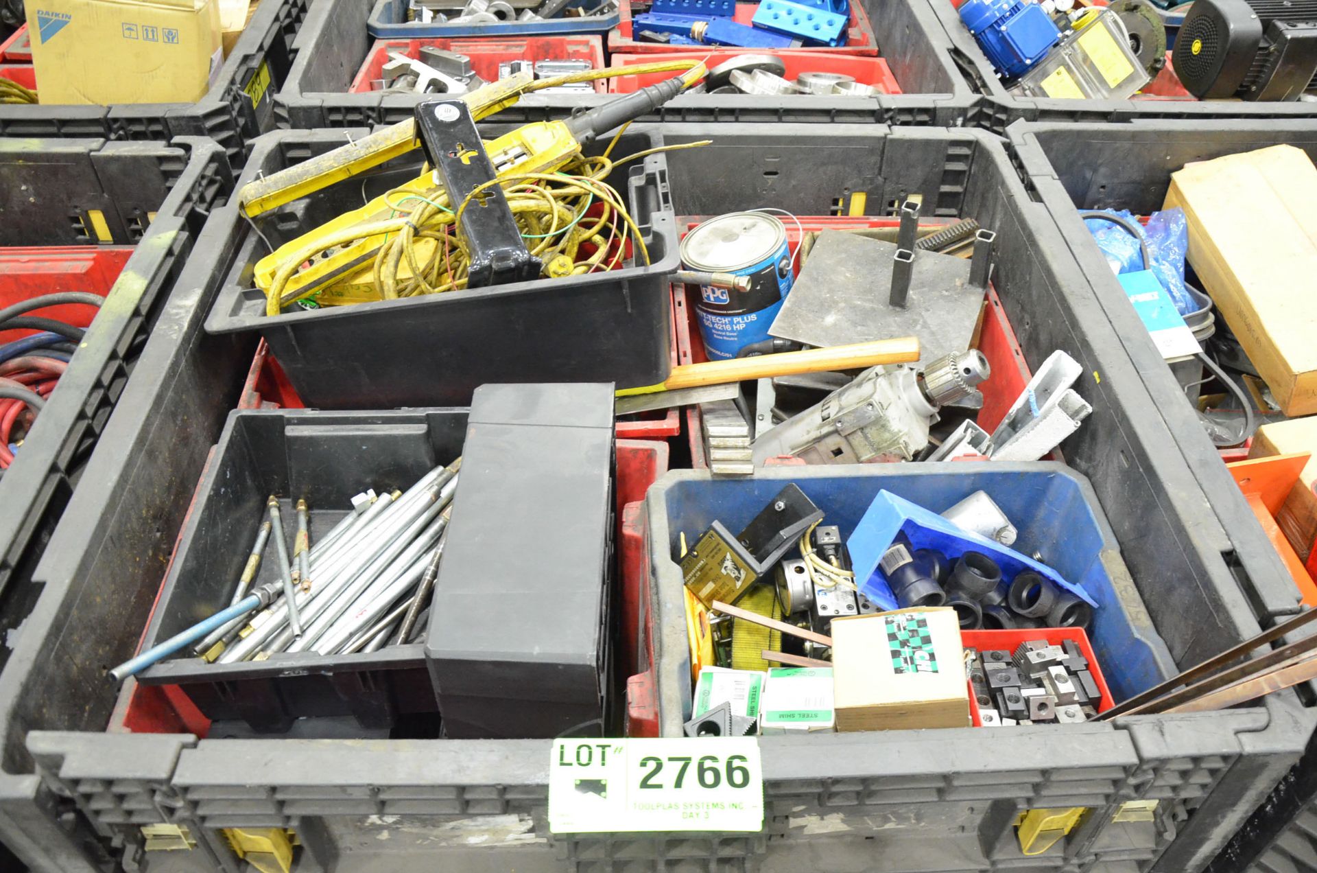 LOT/ SURPLUS EQUIPMENT WITH PLASTIC TOTE