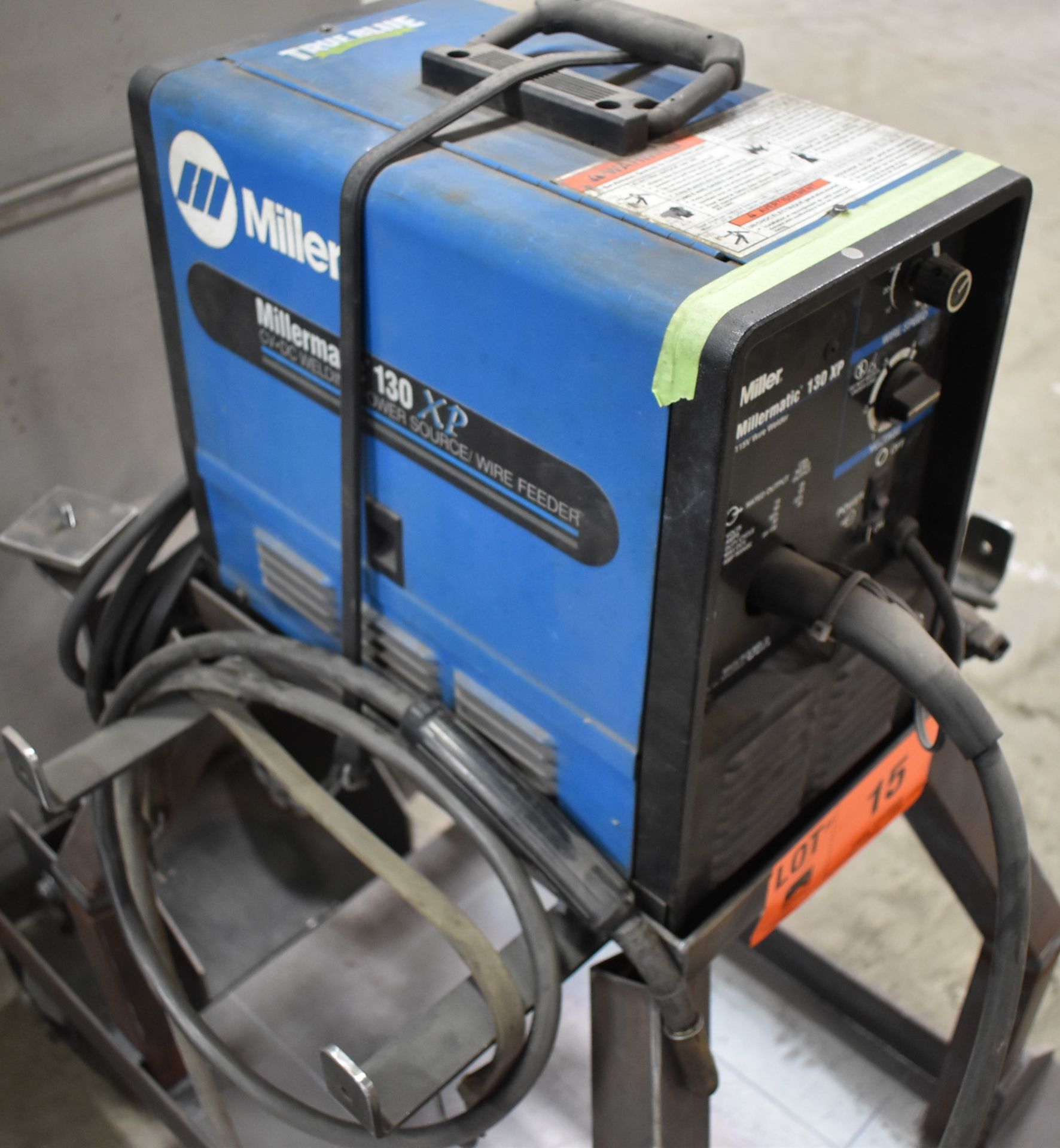 MILLER MILLERMATIC 130XP MIG WELDER WITH BUILT-IN WIRE FEEDER, CABLES & GUN, S/N: KH522720 - Image 3 of 5