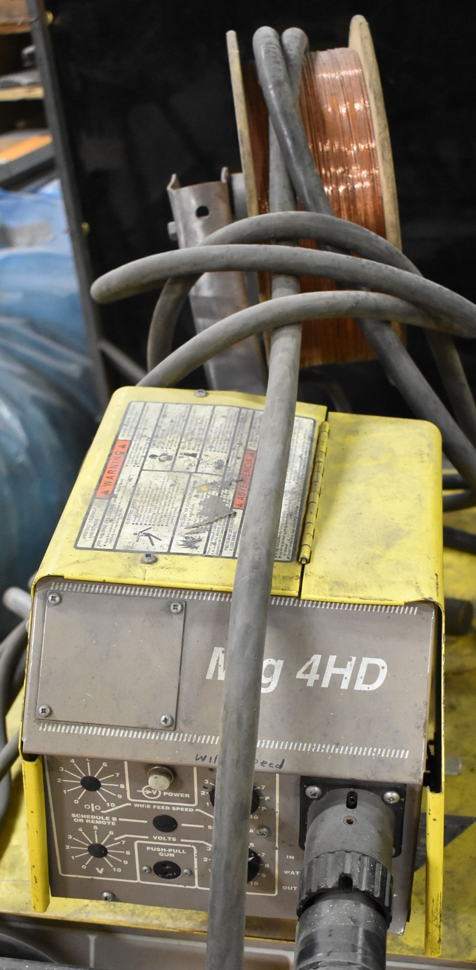 ESAB 452 CVCC PORTABLE DIGITAL MIG WELDER WITH ESAB MIG 4HD WIRE FEEDER, CABLES & GUN, S/N: MA- - Image 2 of 3