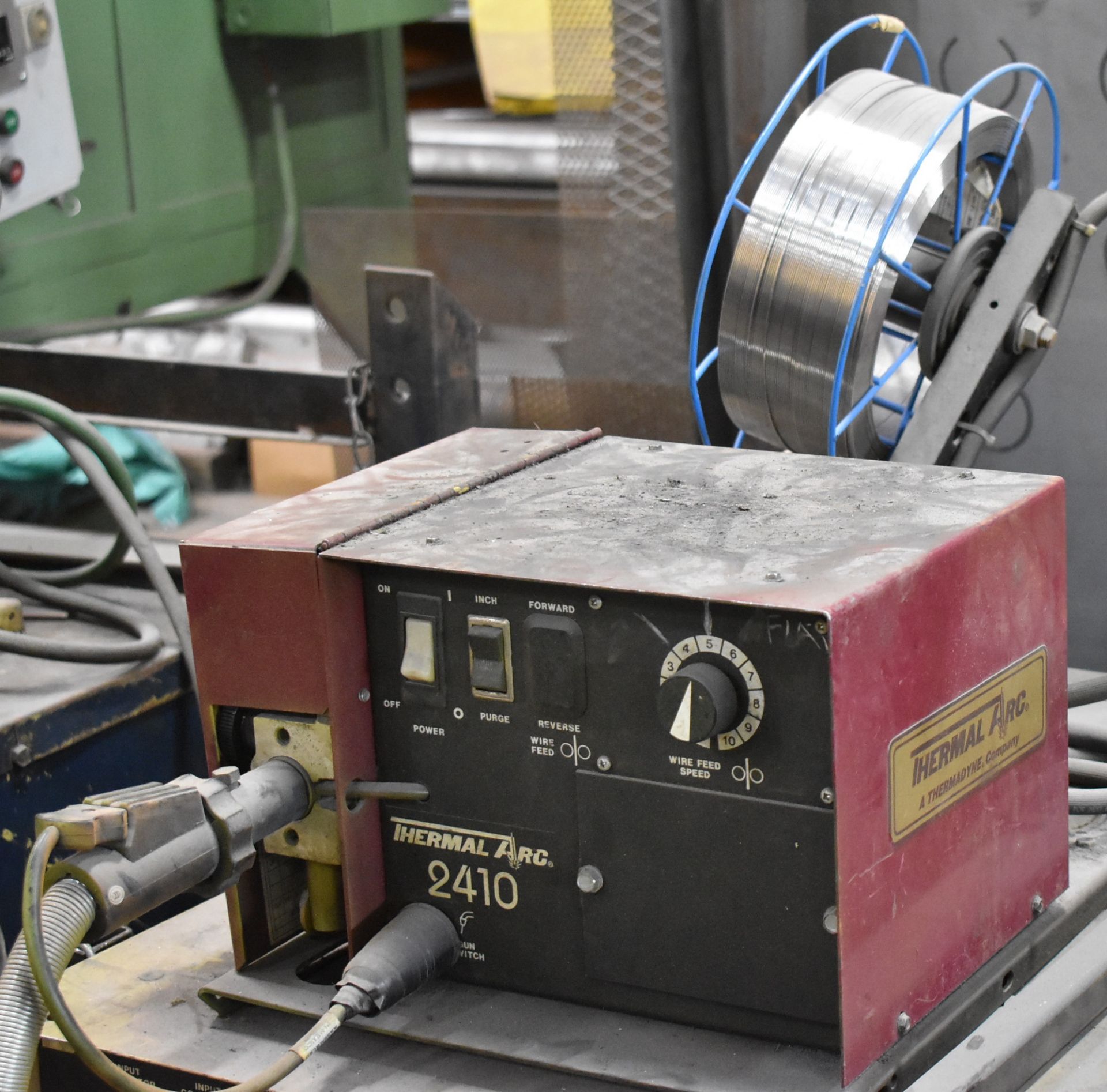 HOBART MEGA-FLEX 450-RVS MIG WELDER WITH THERMAL ARC 2410 WIRE FEEDER, CABLES & GUN, S/N: N/A - Image 2 of 3